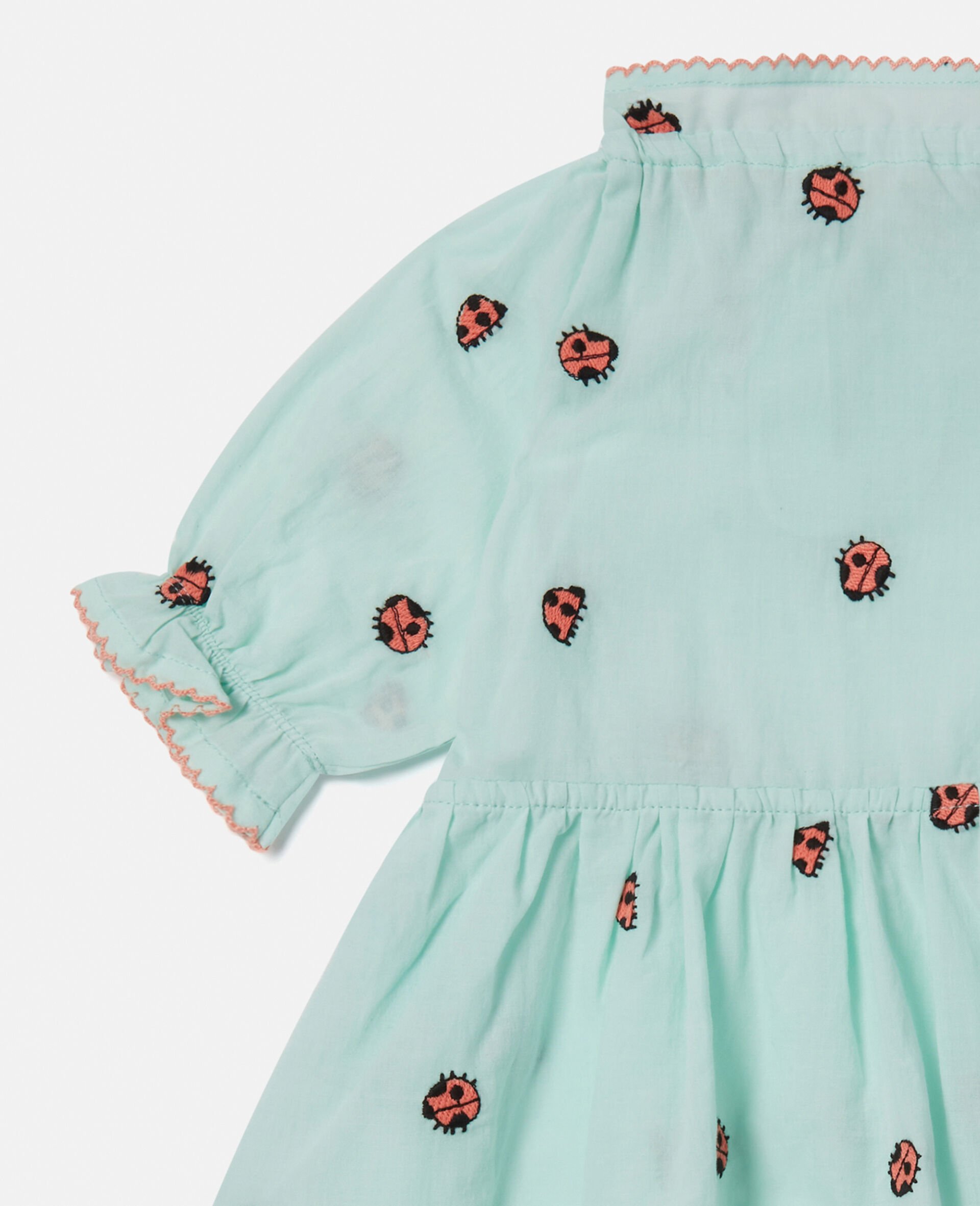 Ladybird Short Scalloped Sleeve Dress-Green-large Ladybird Short Scalloped Sleeve Dress-Green-large image number 1