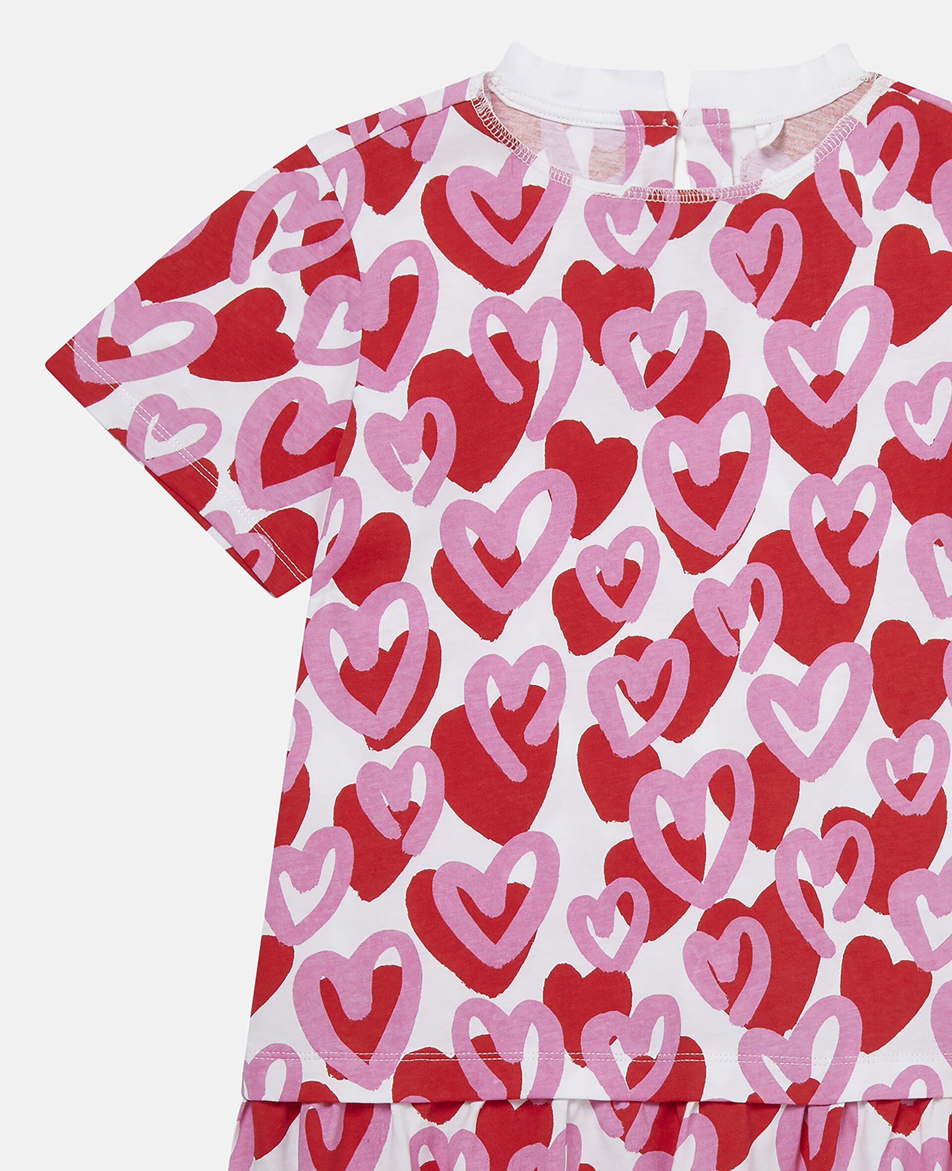Heart Print Cotton Dress-Multicolour-large Heart Print Cotton Dress-Multicolour-large image number 1