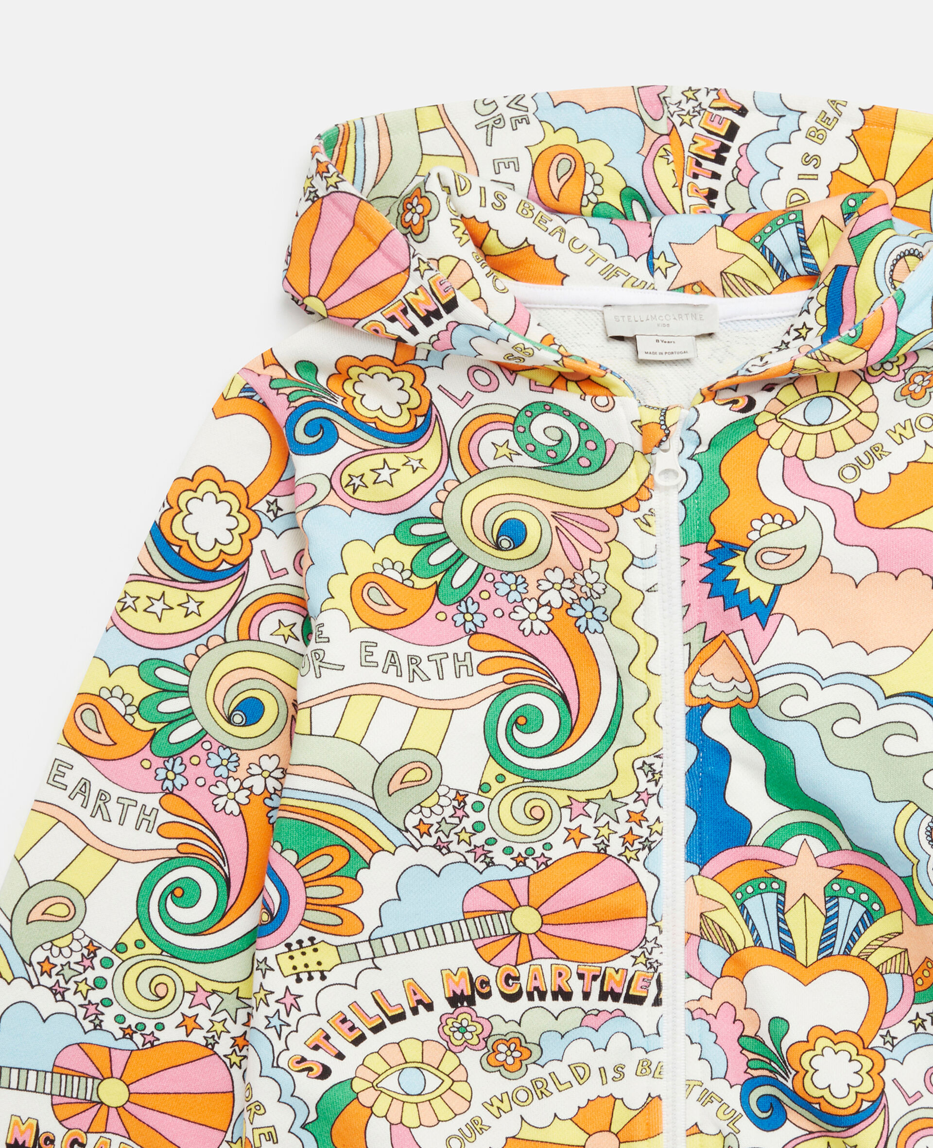 'Love to Dream' Print Hoodie-White-large image number 1