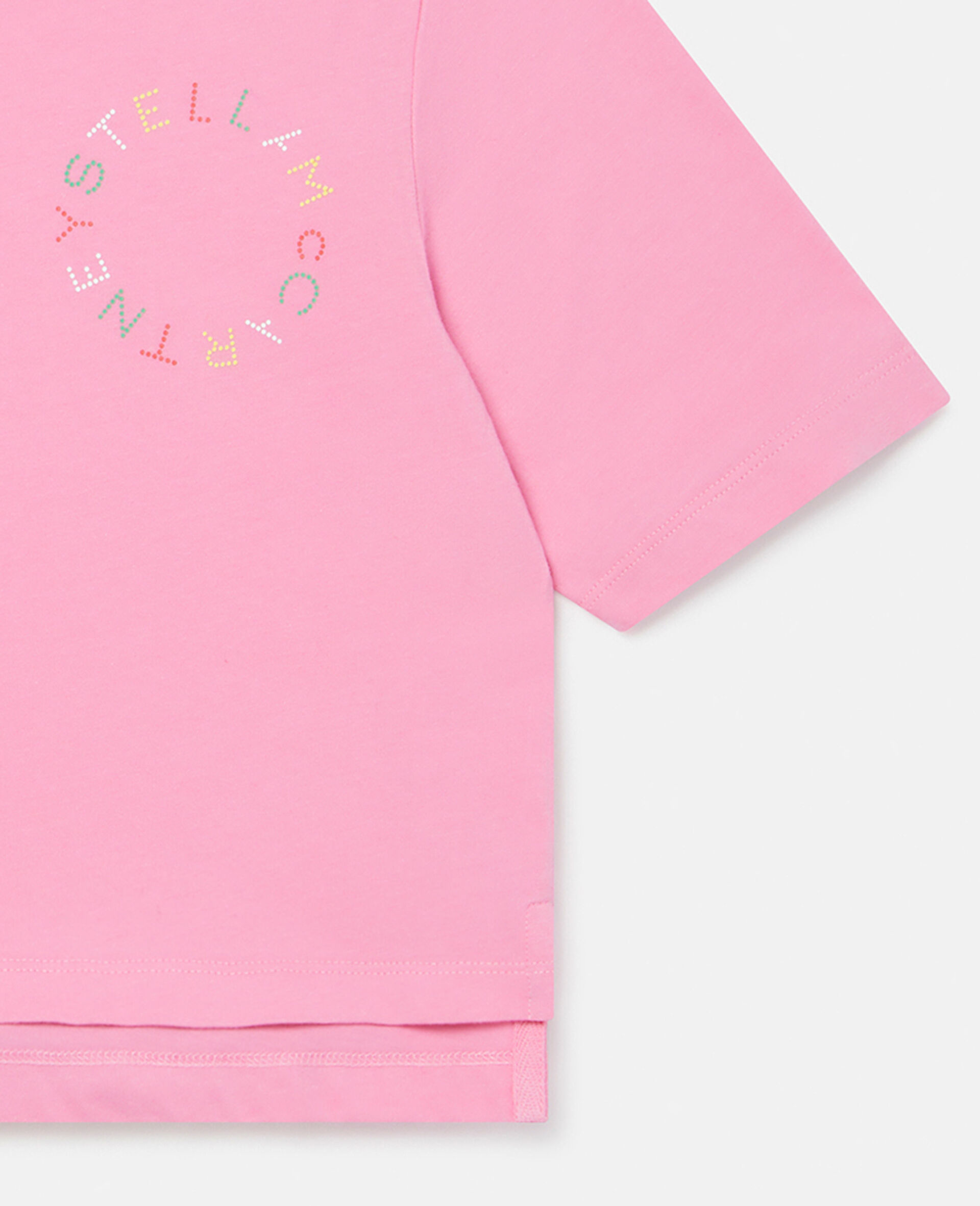 Logo Oversized Cotton T‐Shirt-Pink-large image number 1