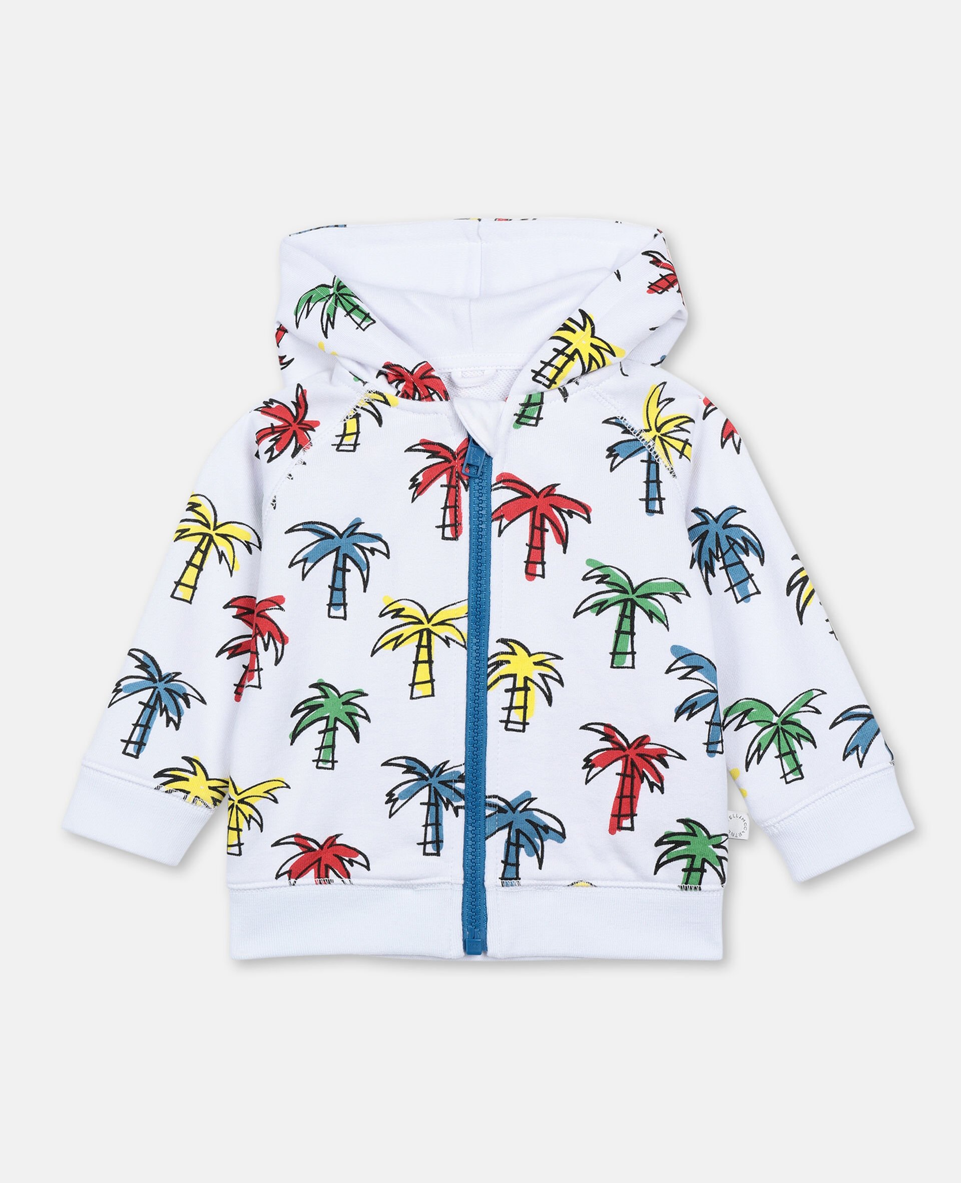 Doodly Palms Cotton Hoodie-Multicolour-large image number 0