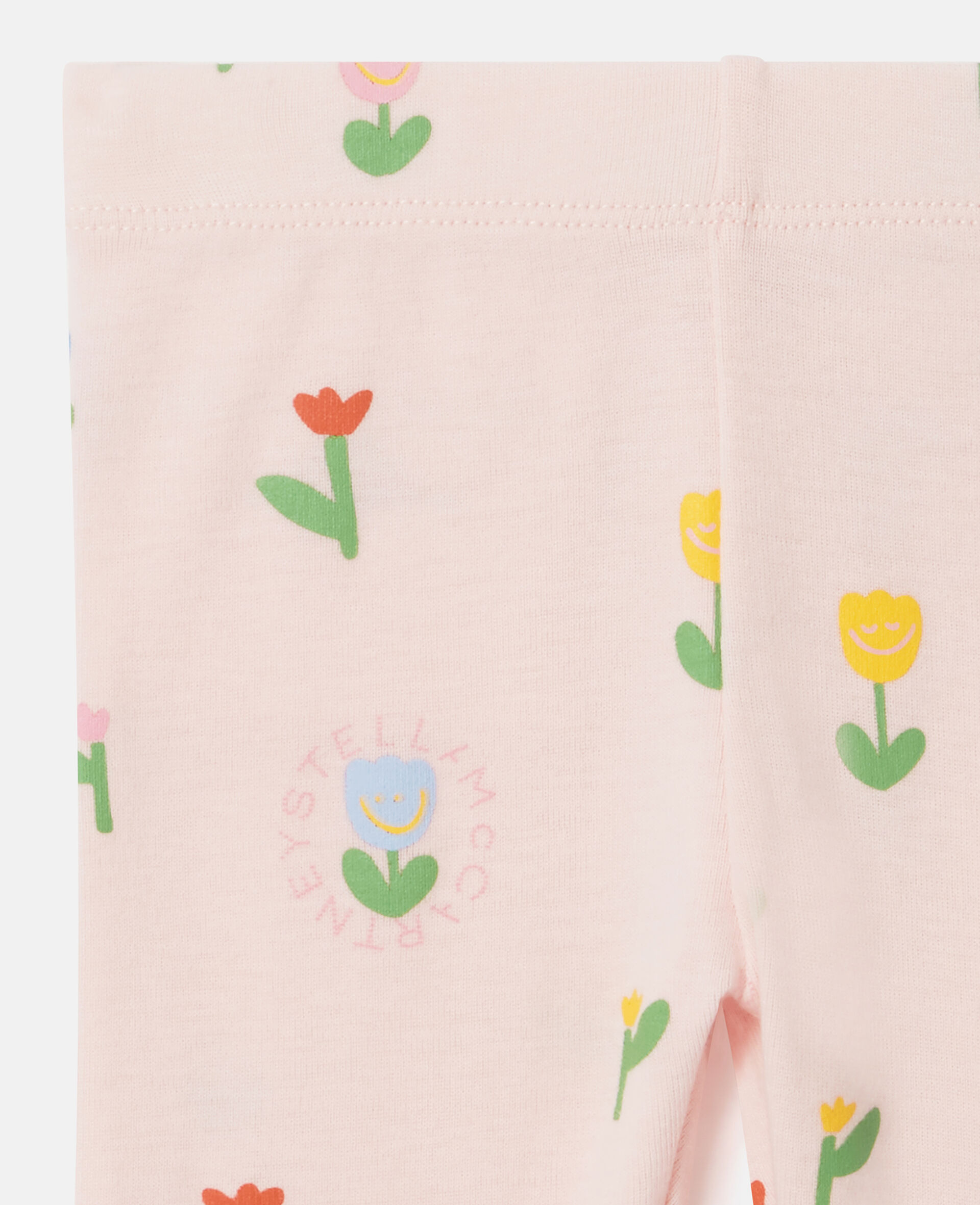 Floral Print Leggings-Pink-medium