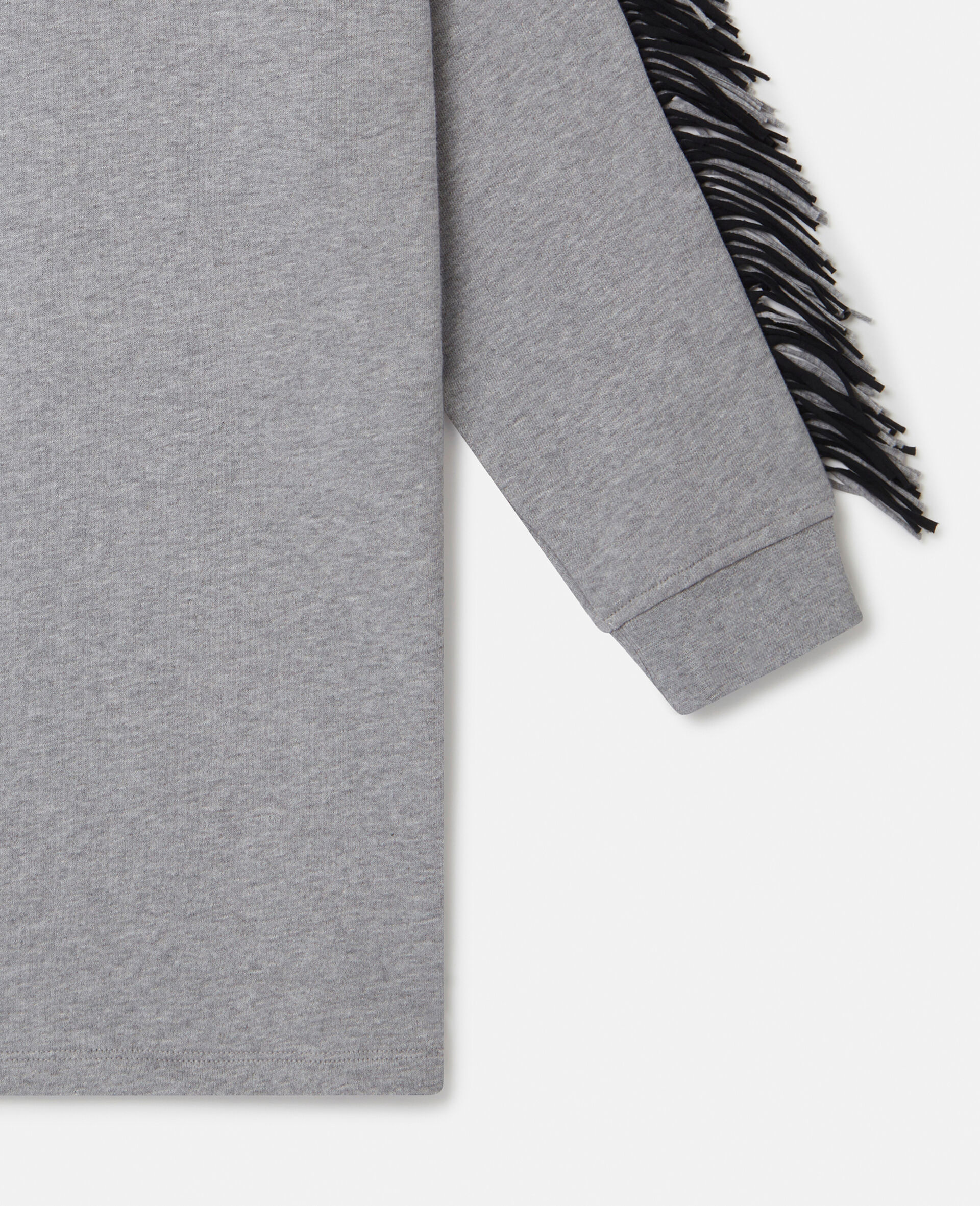 Robe graphique a franges avec etoile-Gris-large image number 3