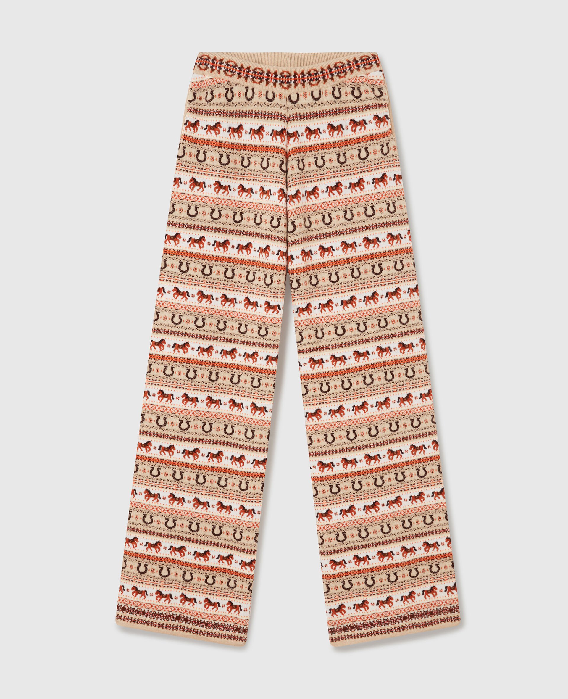 Fair Isle Wool Pants -Multicolour-medium