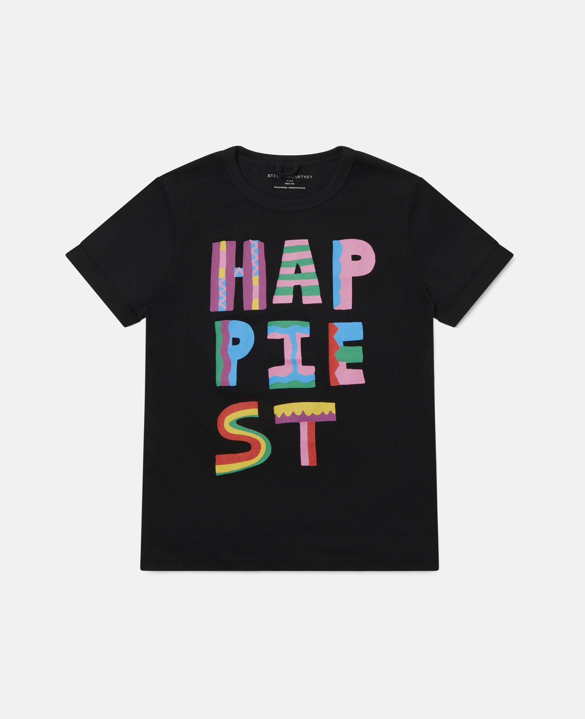 Happiest Cotton T-shirt-Black-large