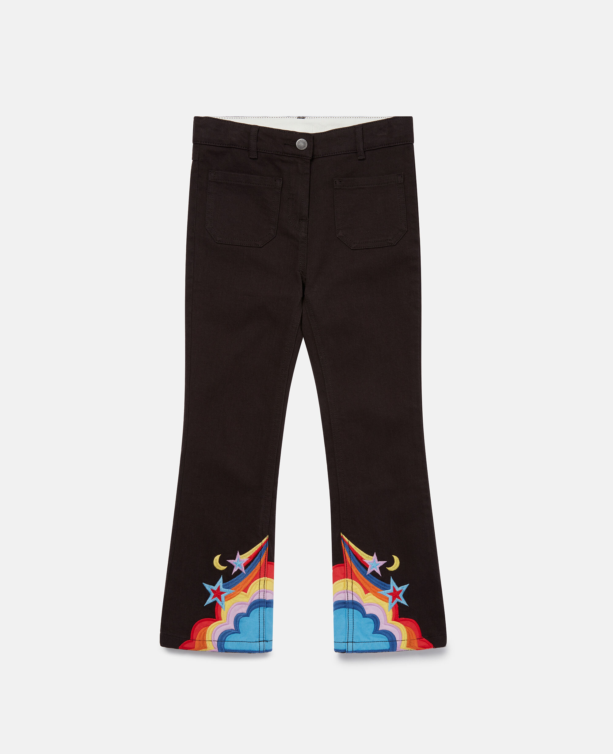 Stella McCartney Bambina Abbigliamento Pantaloni e jeans Shorts Pantaloncini Pantaloni flare dal taglio corto con ricamo cosmo 
