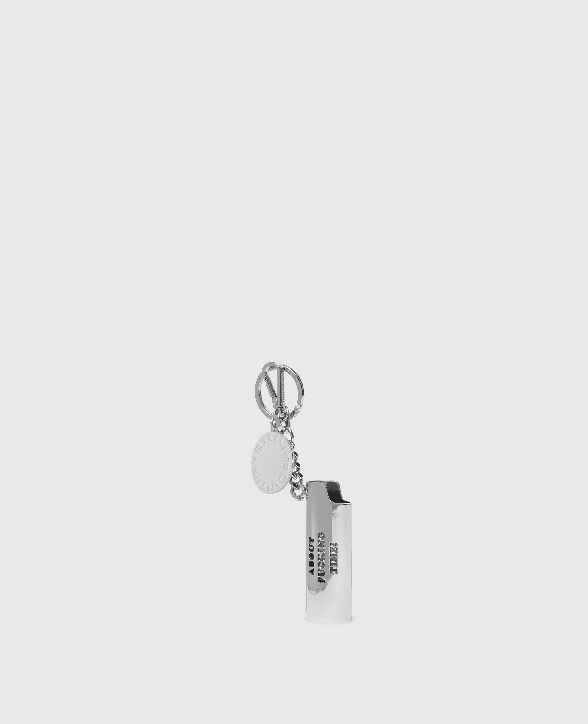 Porte cles briquet It s About Fucking Time-Silver-medium