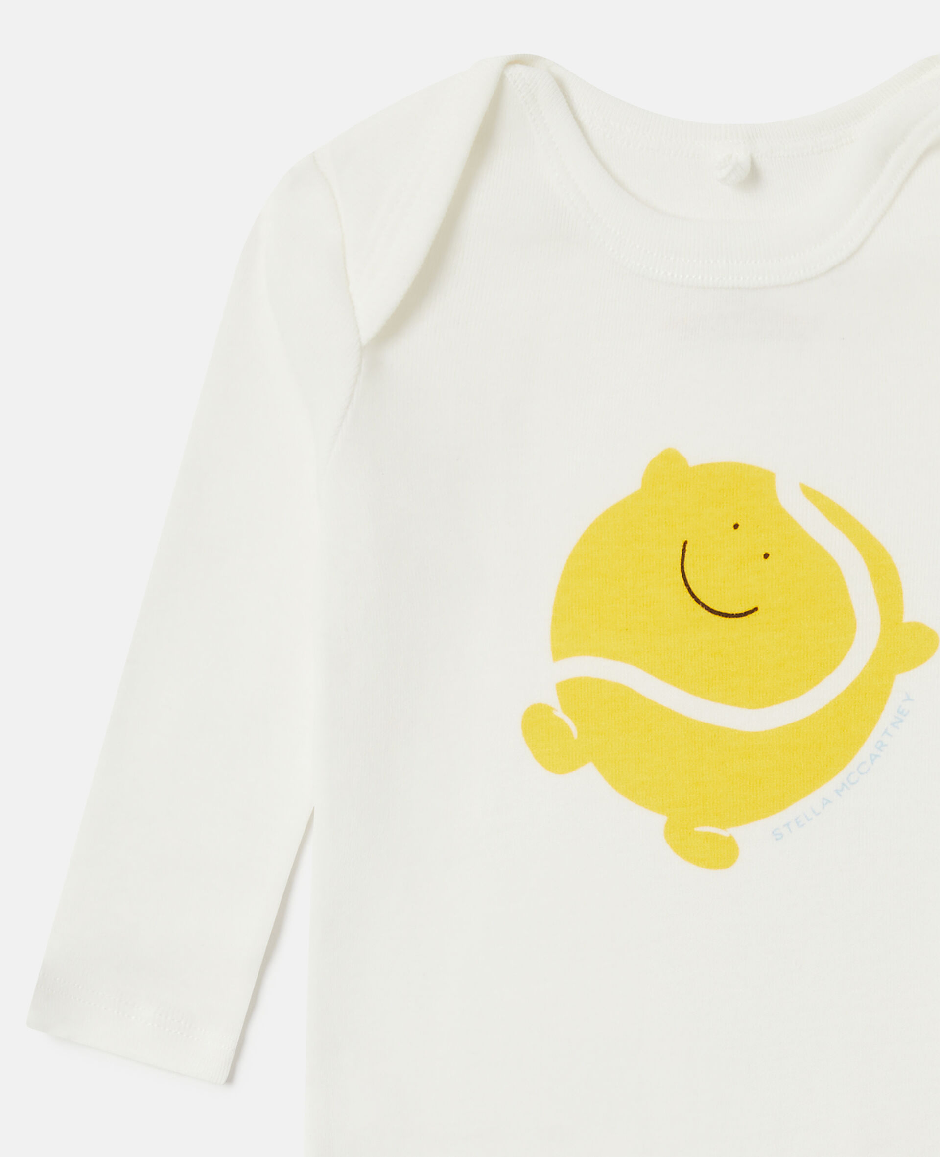 Tennis Ball Graphic Hat And Romper Set-White-medium