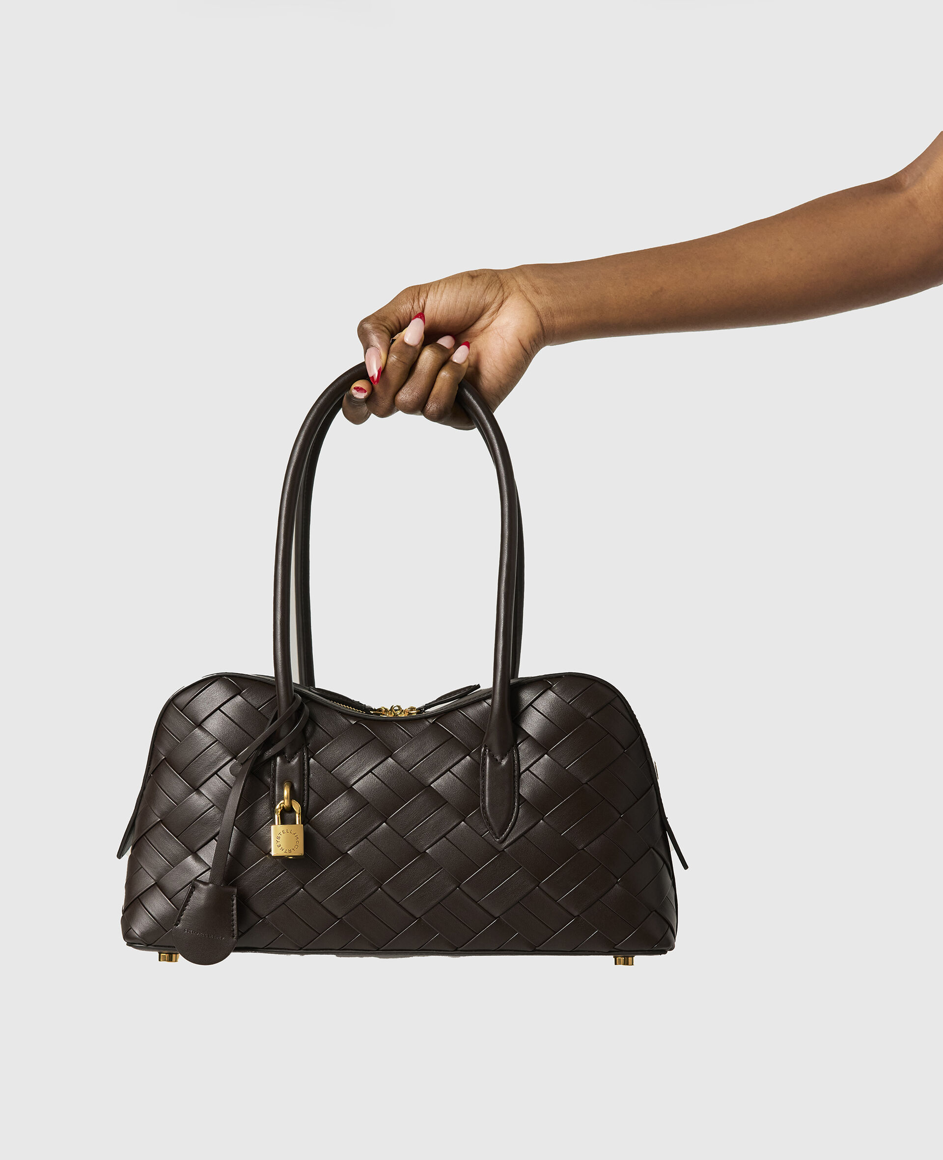 Ryder Woven Shoulder Bag-Brown-model