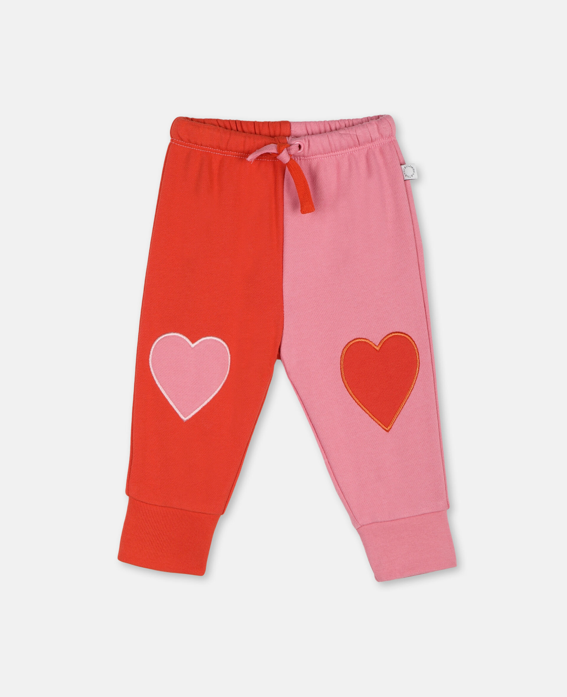 Pantalon de jogging en coton à motif cœurs -Rose-large image number 0