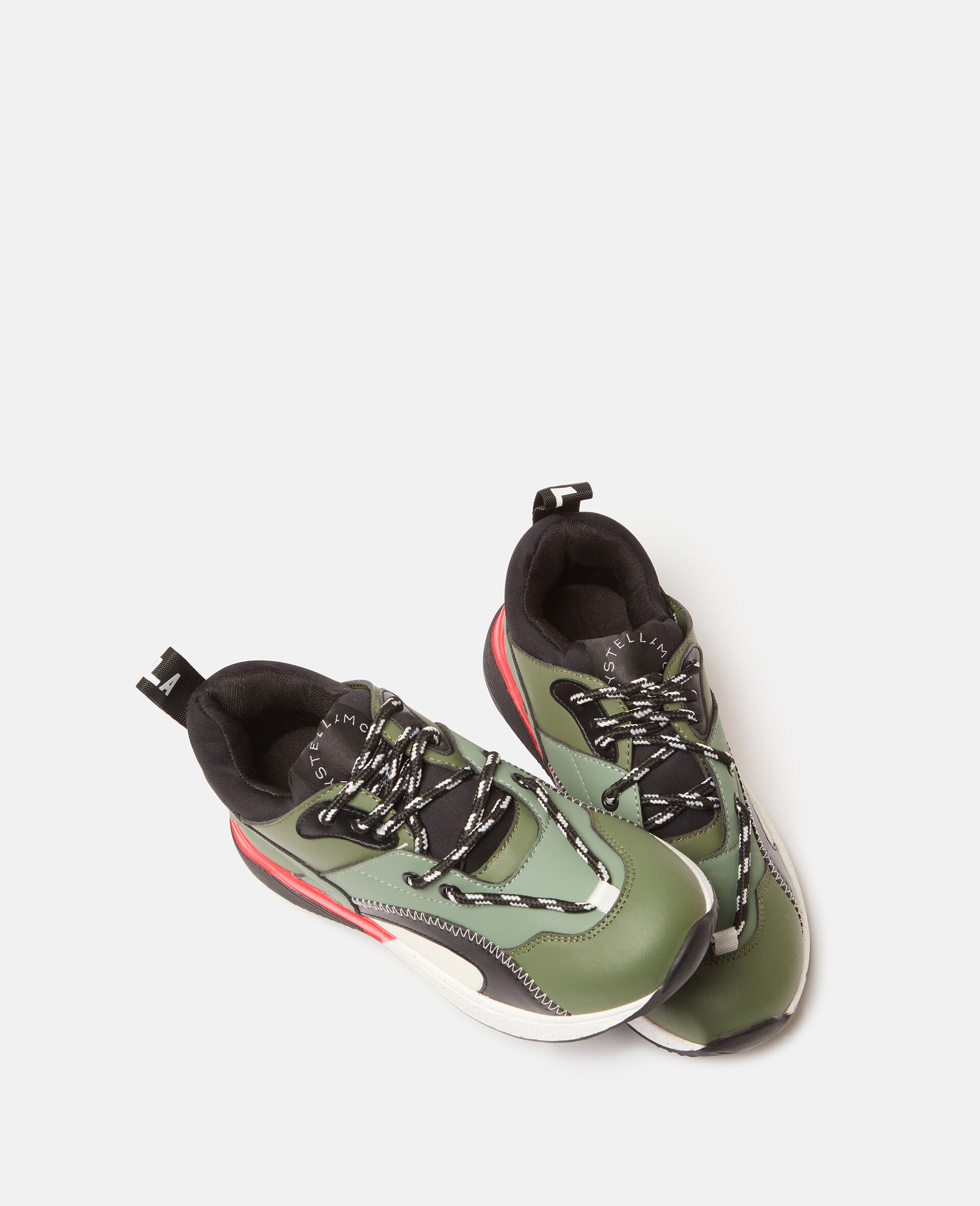 Moniker Tape Lace-Up Sneakers-Multicoloured-large image number 3