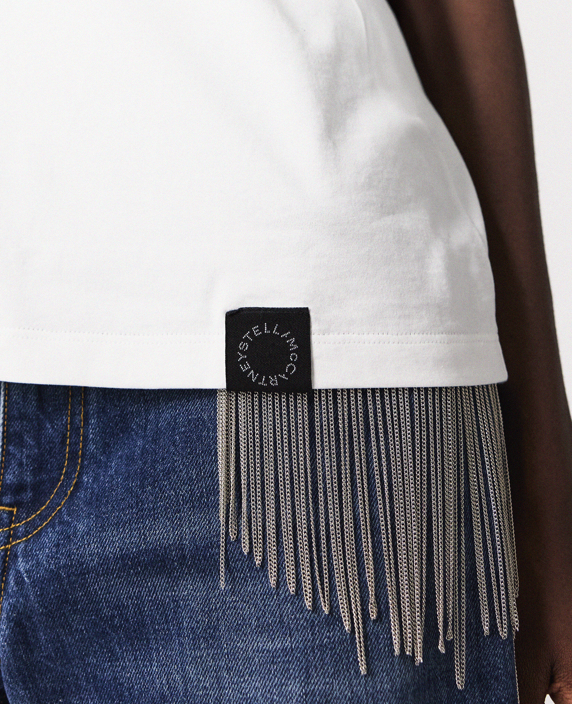 Women White Blackbird Crystal-Embellished T-Shirt | Stella