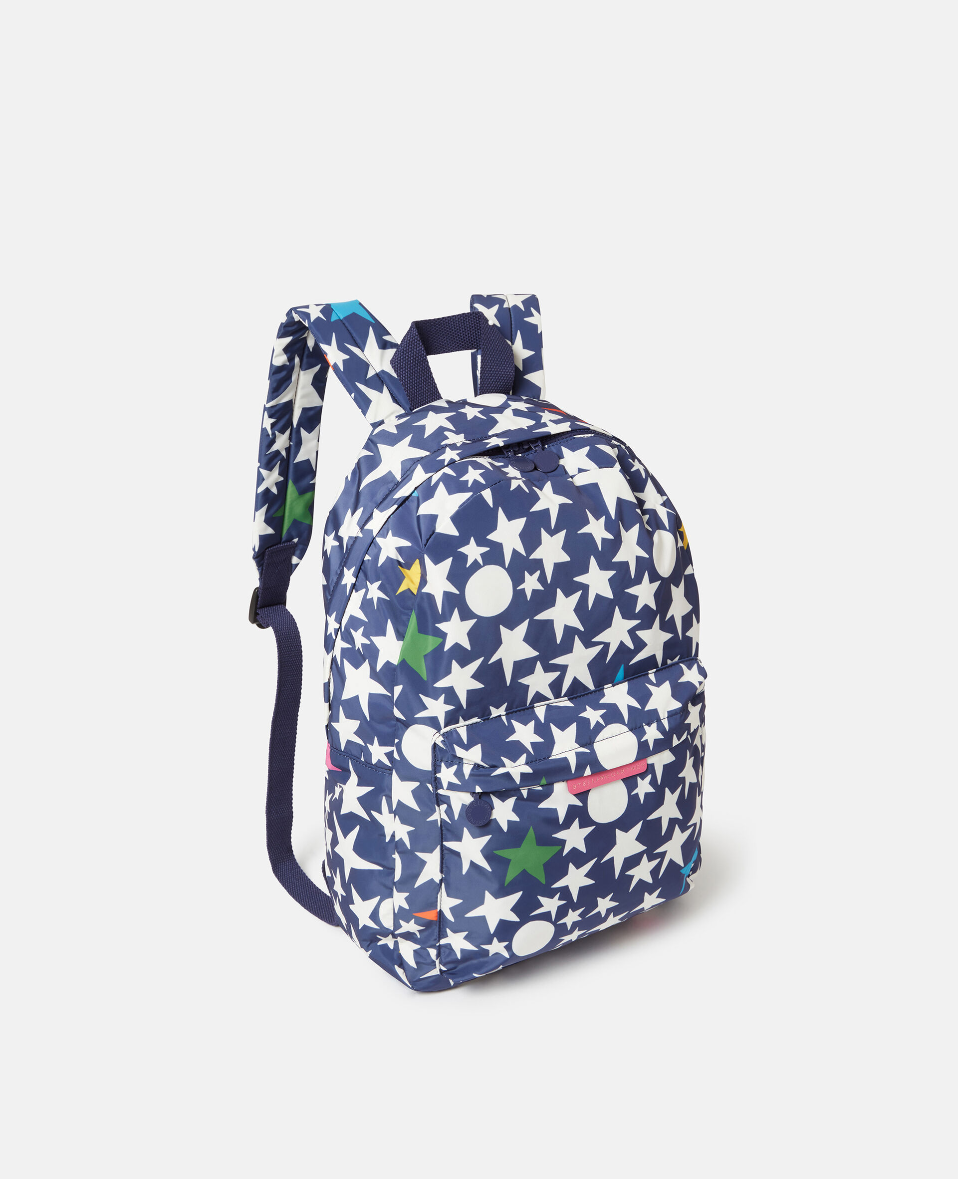 Star Print Backpack-Blue-medium Star Print Backpack-Blue-medium