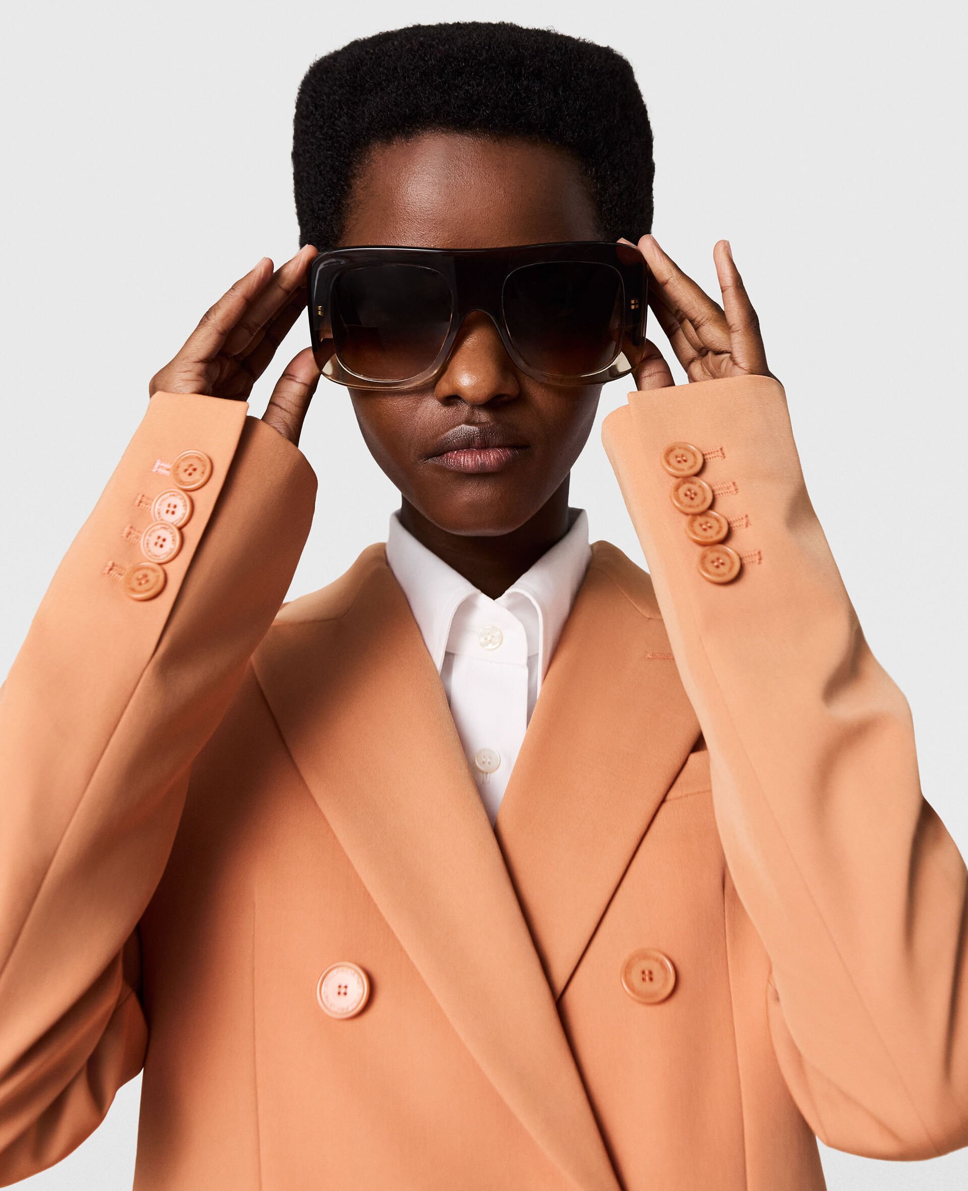 Blazer a fermeture croisee -Orange-large image number 6