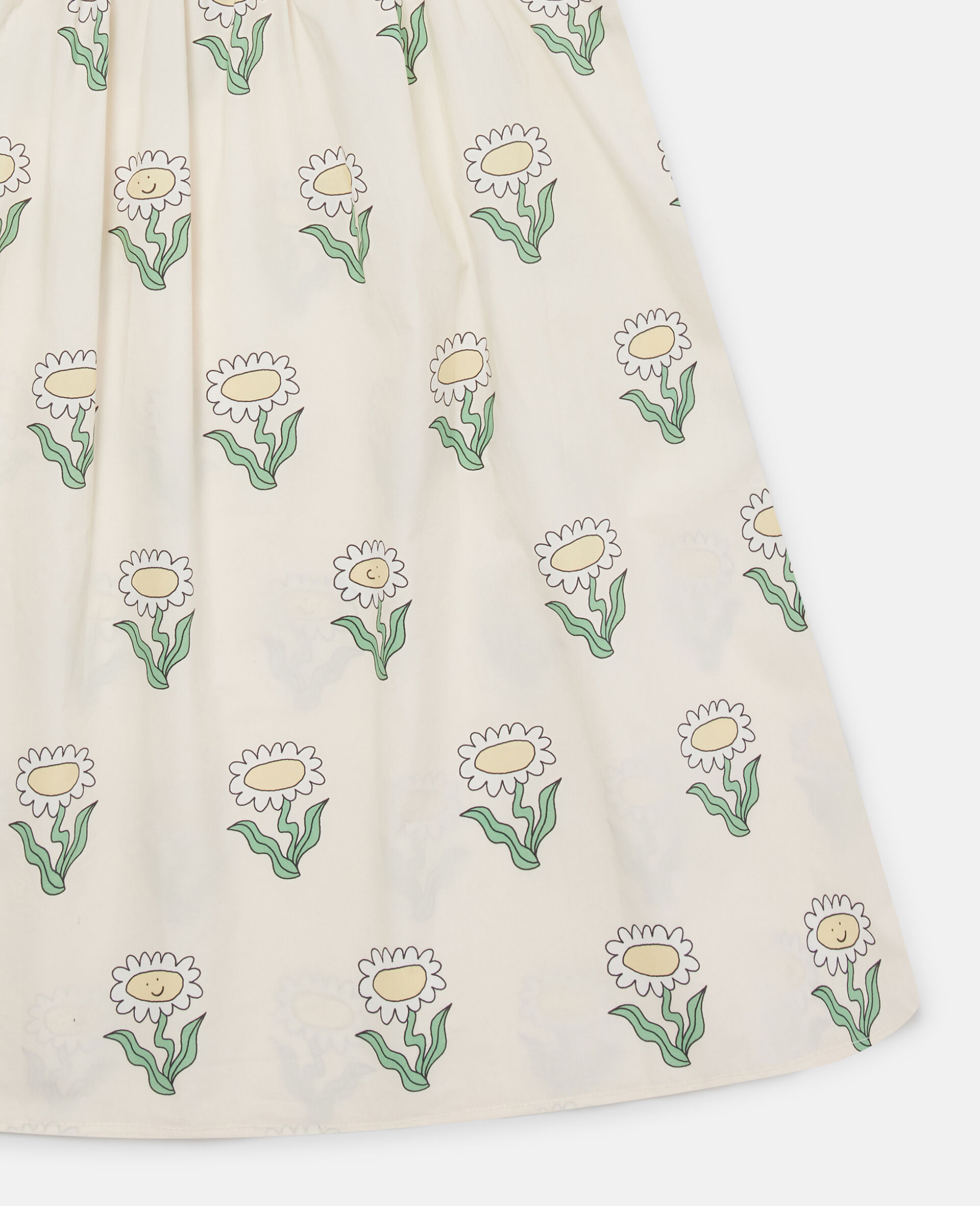 데이지 슬리브리스 스캘럽 트리밍 드레스 -Cream-large image number 3