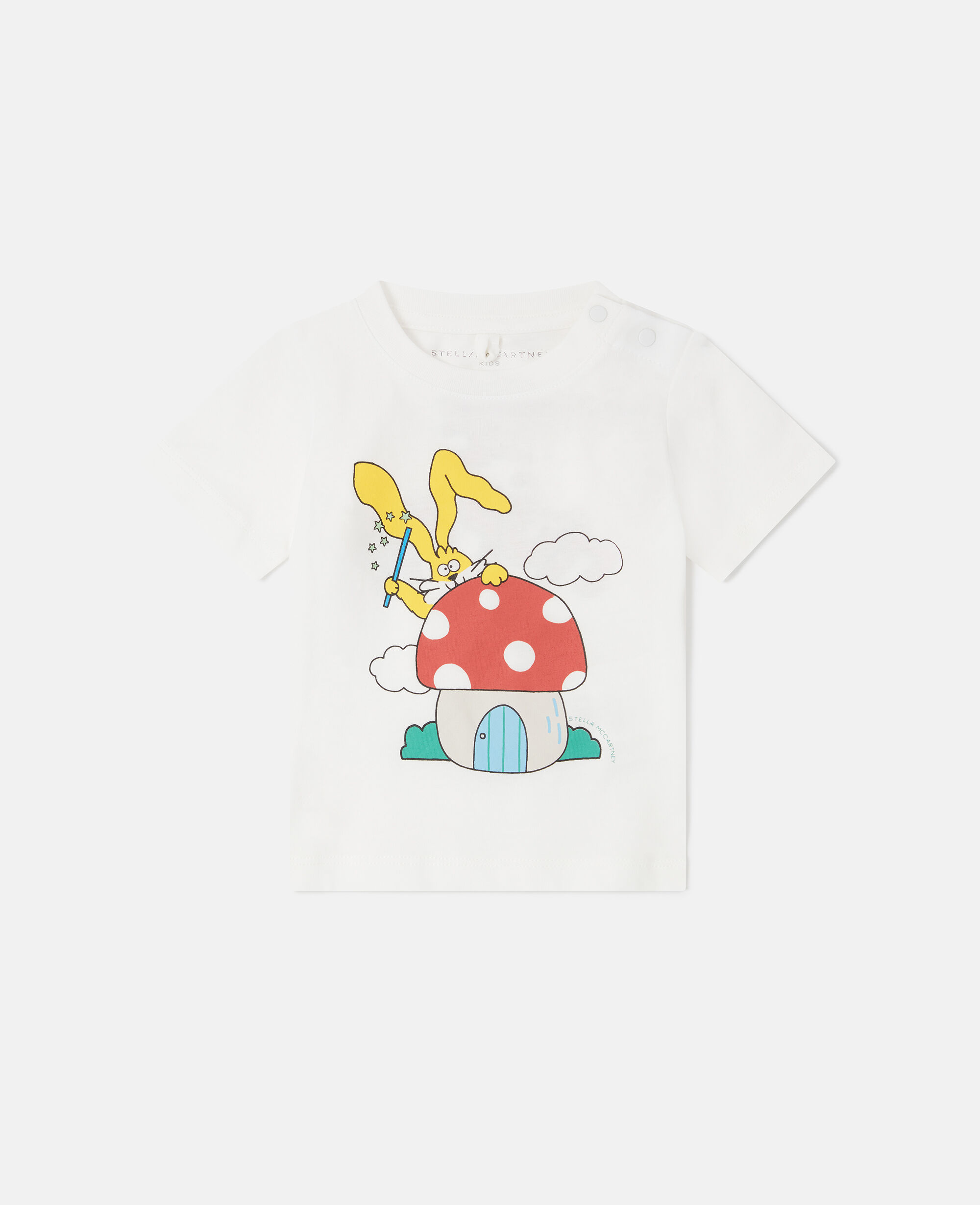 Women ホワイト マジシャンズ バニー グラフィック クルーネックTシャツ | Stella McCartney JP
