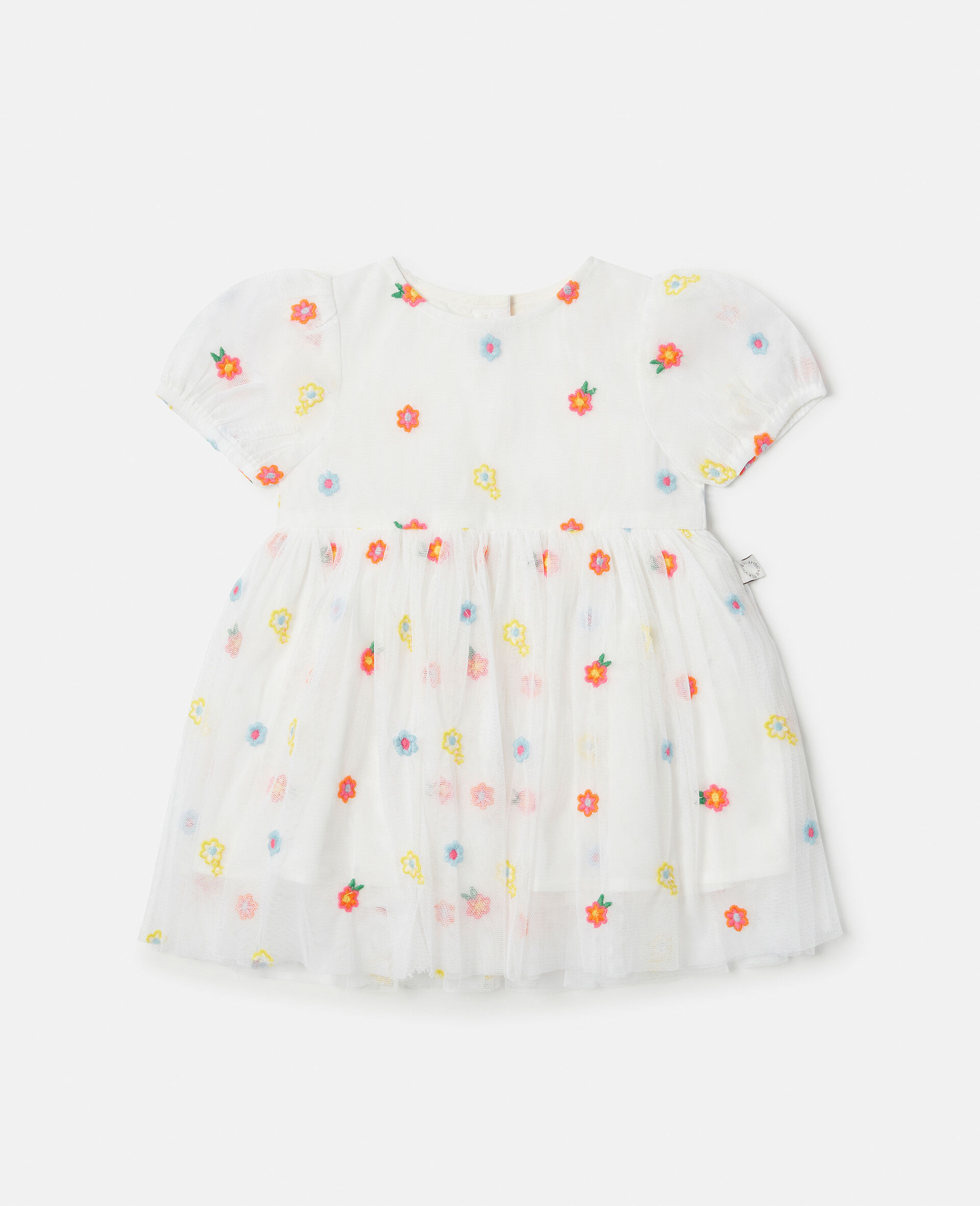 Flower Embroidery Tulle Dress-Pink-large image number 0