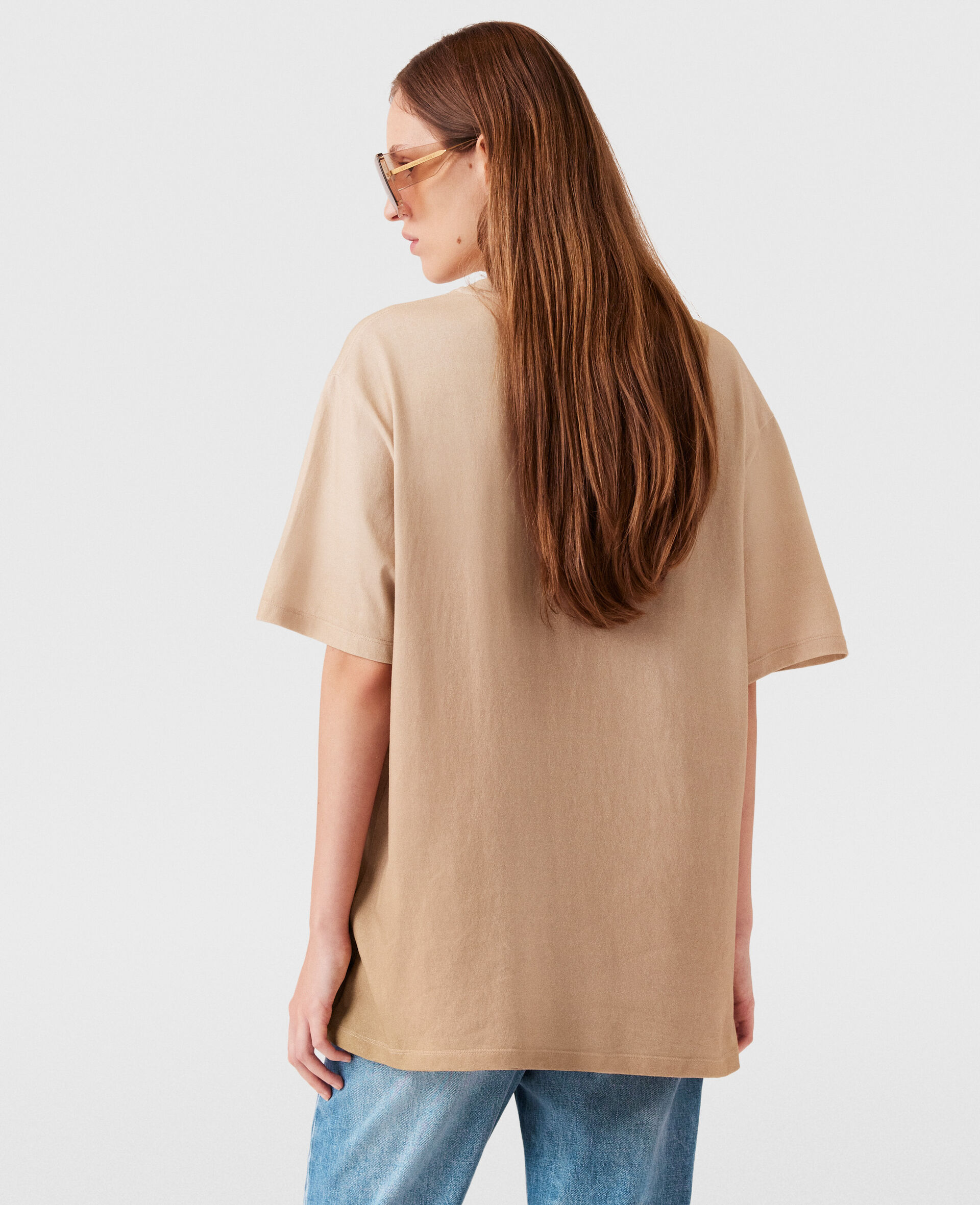 Horse Graphic Cotton T-Shirt-Brown-large Horse Graphic Cotton T-Shirt-Brown-large image number 3