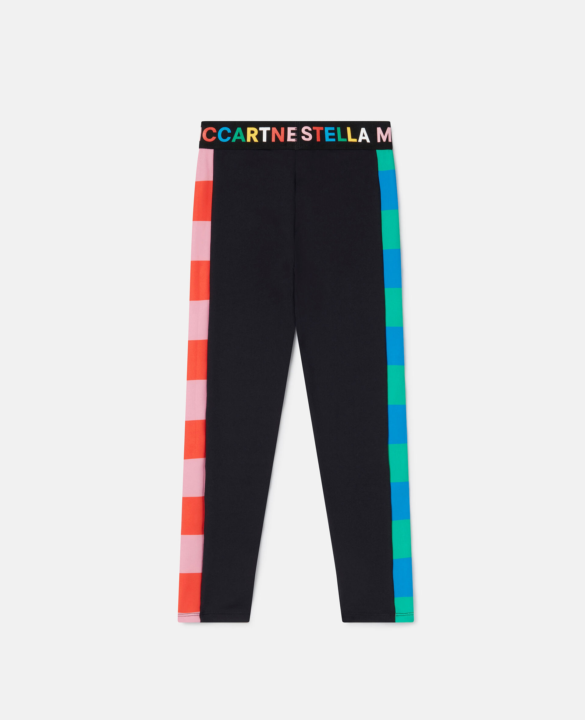 Logo Tape Striped Side Leggings-Black-large Logo Tape Striped Side Leggings-Black-large image number 2