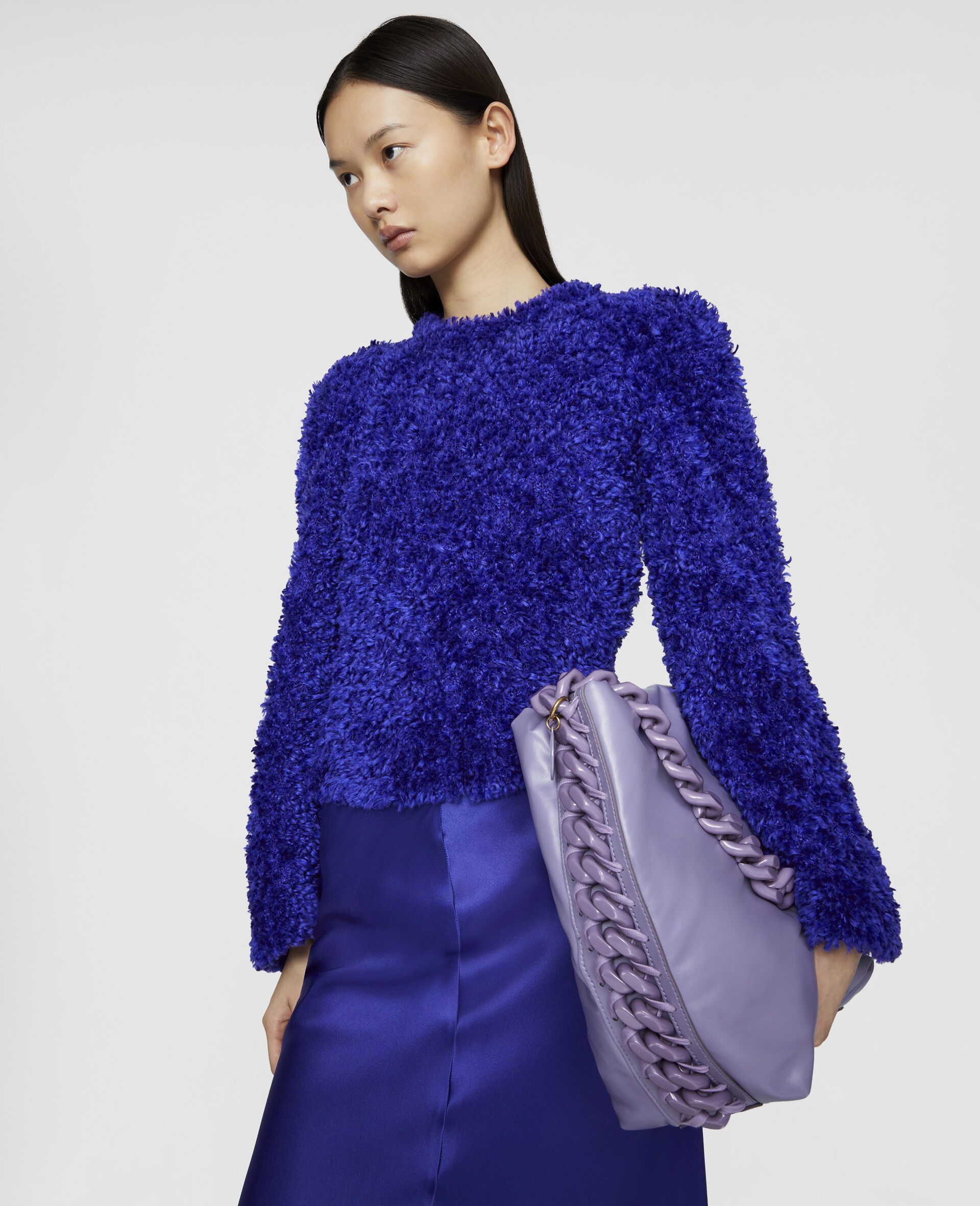 吊带中长半身裙-Purple-large image number 3