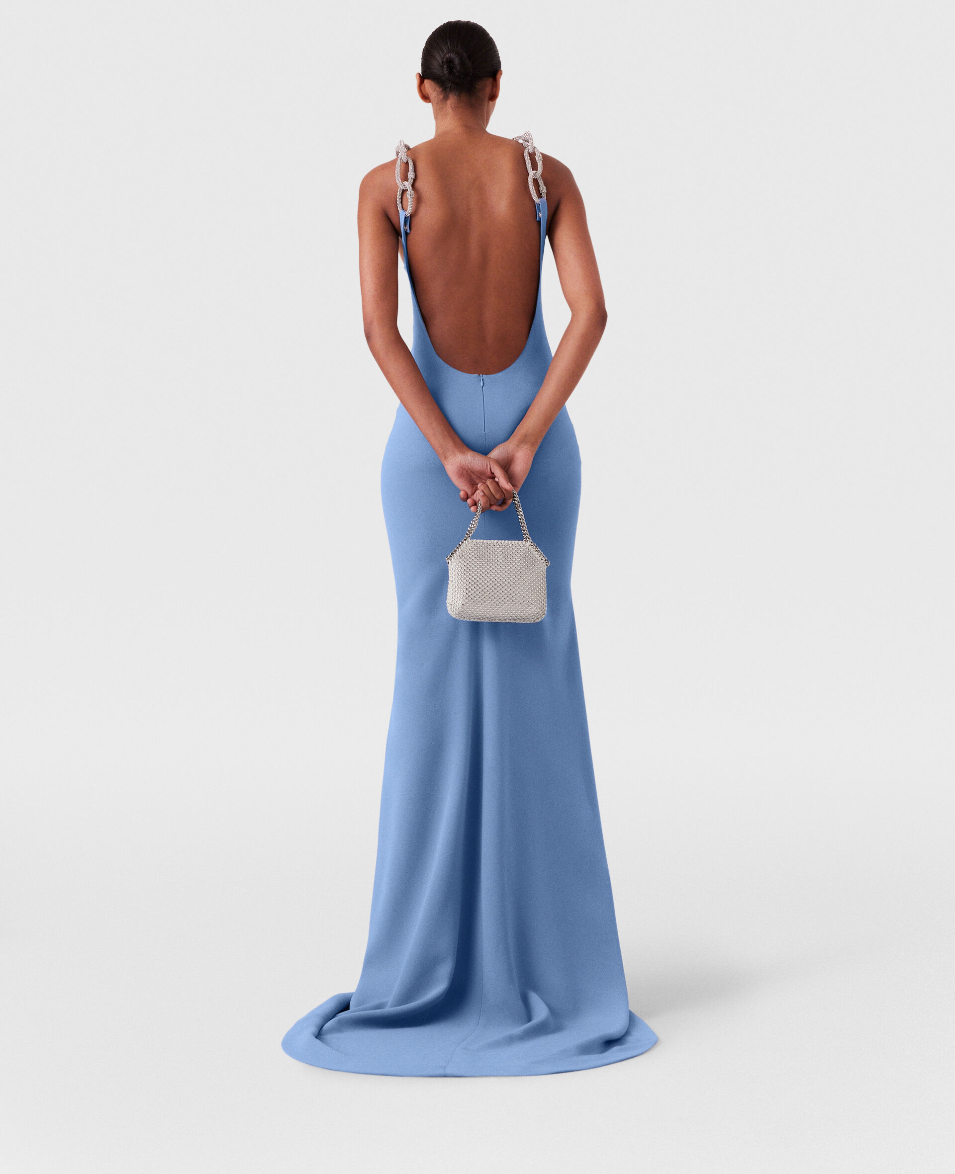 クリスタルチェーン　ストラップドレス-ブラック-large image number 4