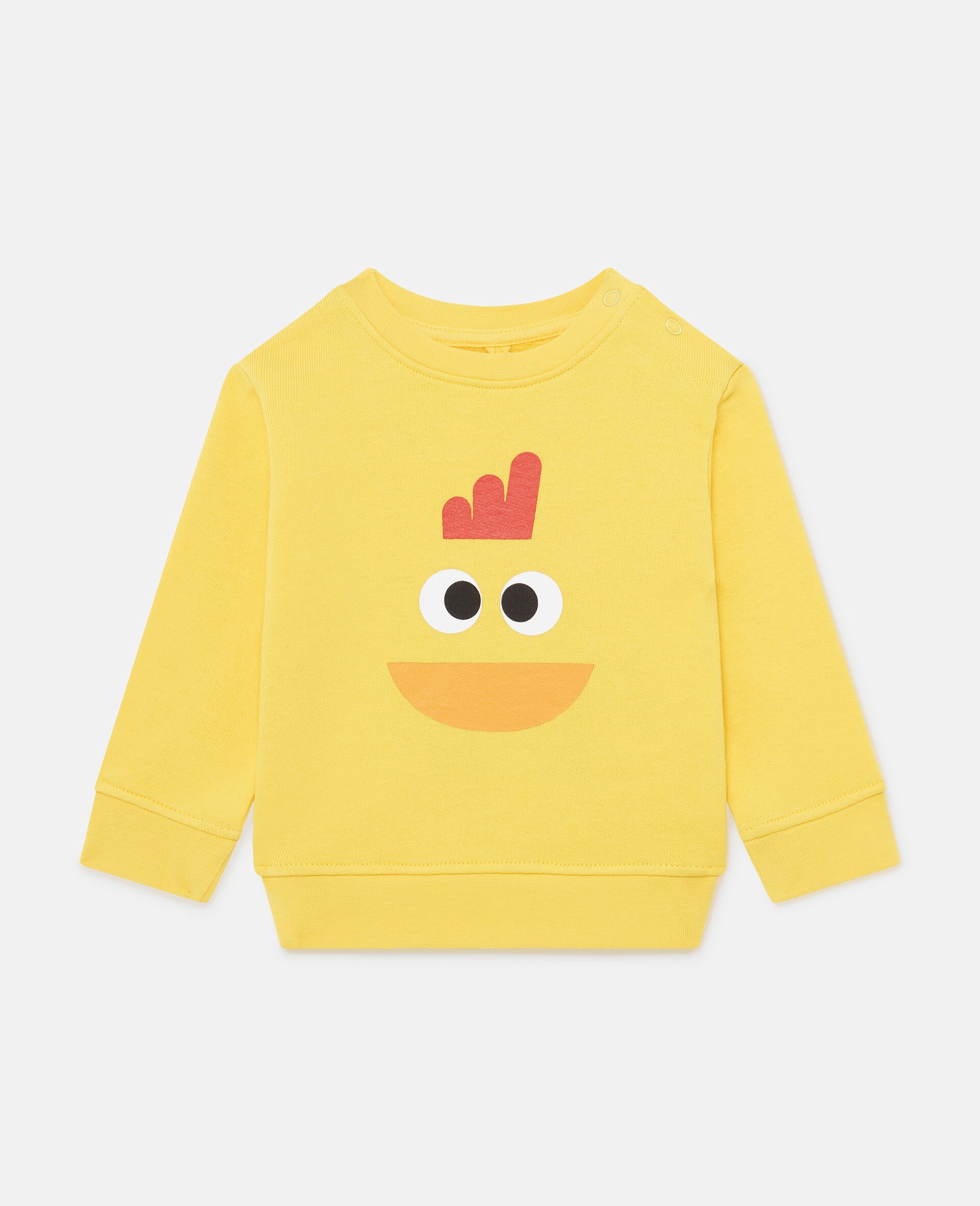 Chicken Print Sweatshirt -Yellow-large image number 0