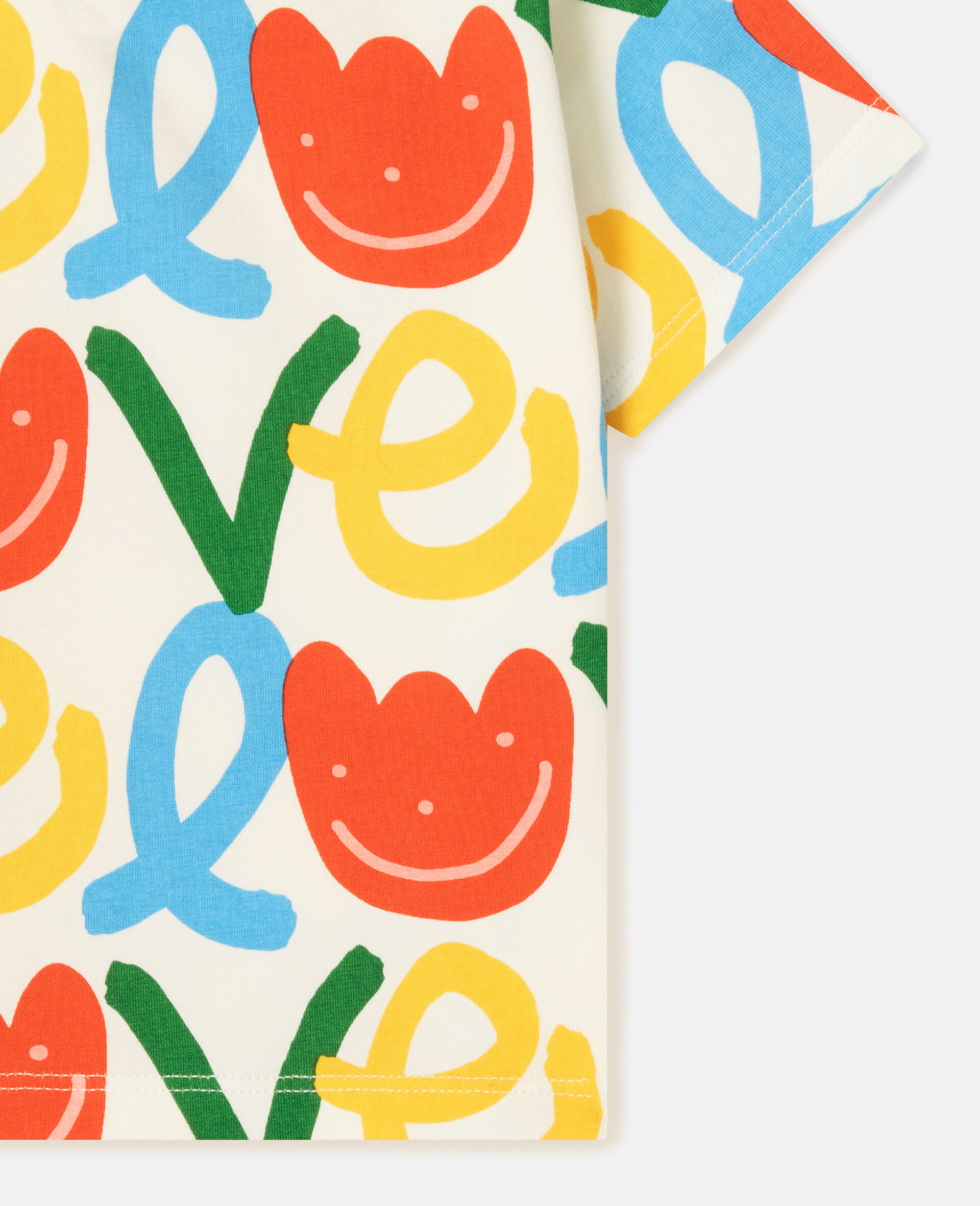 All-Over Love Print T-Shirt-White-large image number 3