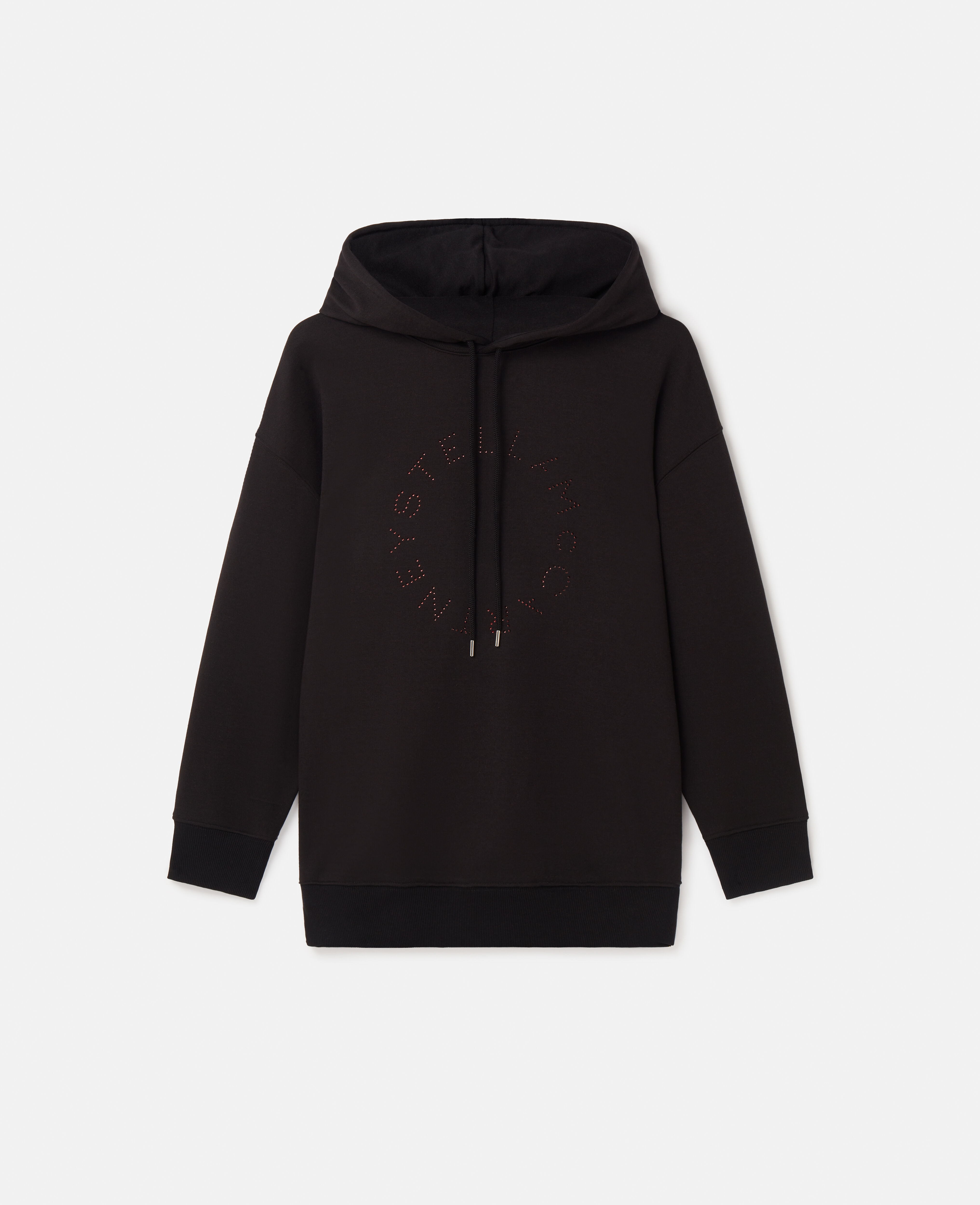 Women Black Diamante Logo Hoodie Stella McCartney SG