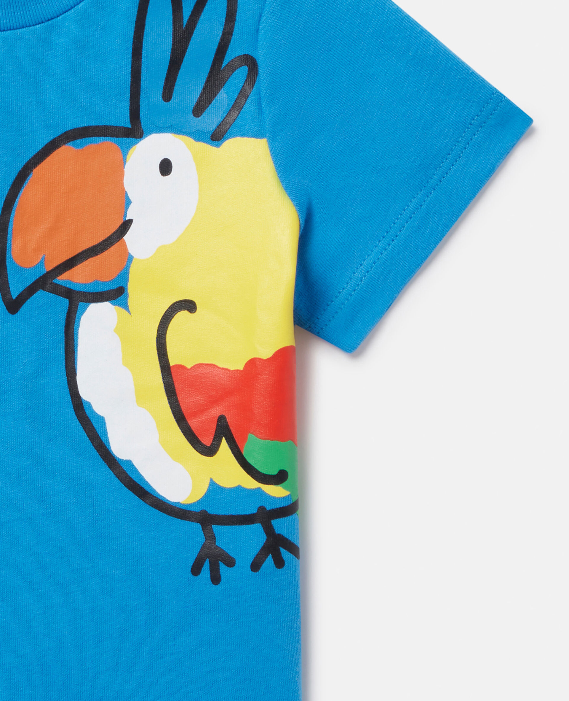 Double Baby Parrot Print T-Shirt-Blue-large image number 1