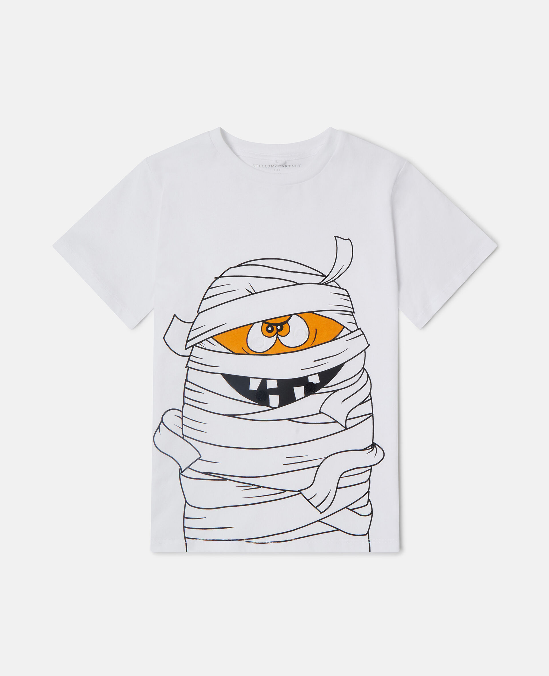 T-Shirt mit Zombie-Grafik-Weiß-medium