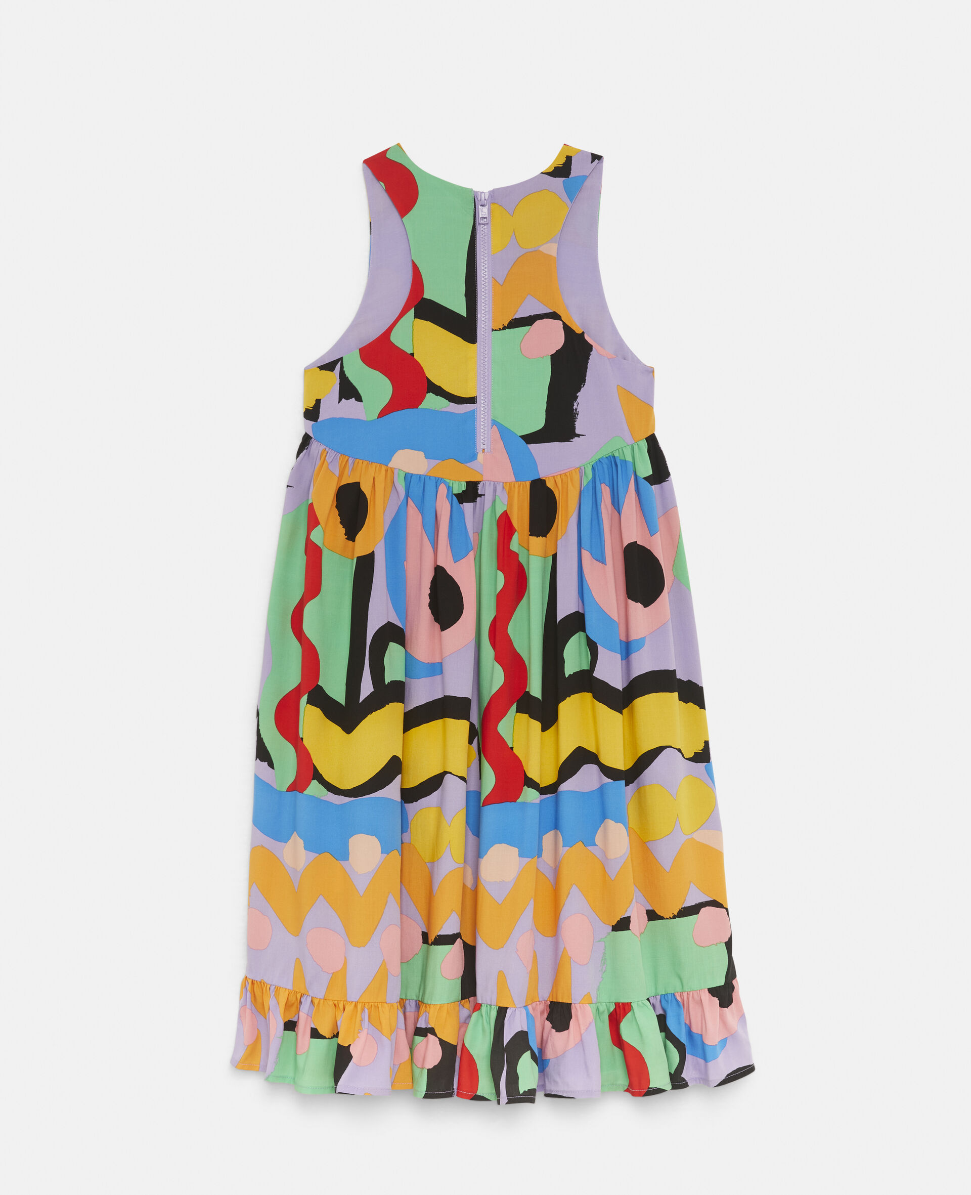 Abstract Print Tencel Dress-Multicolour-large image number 2