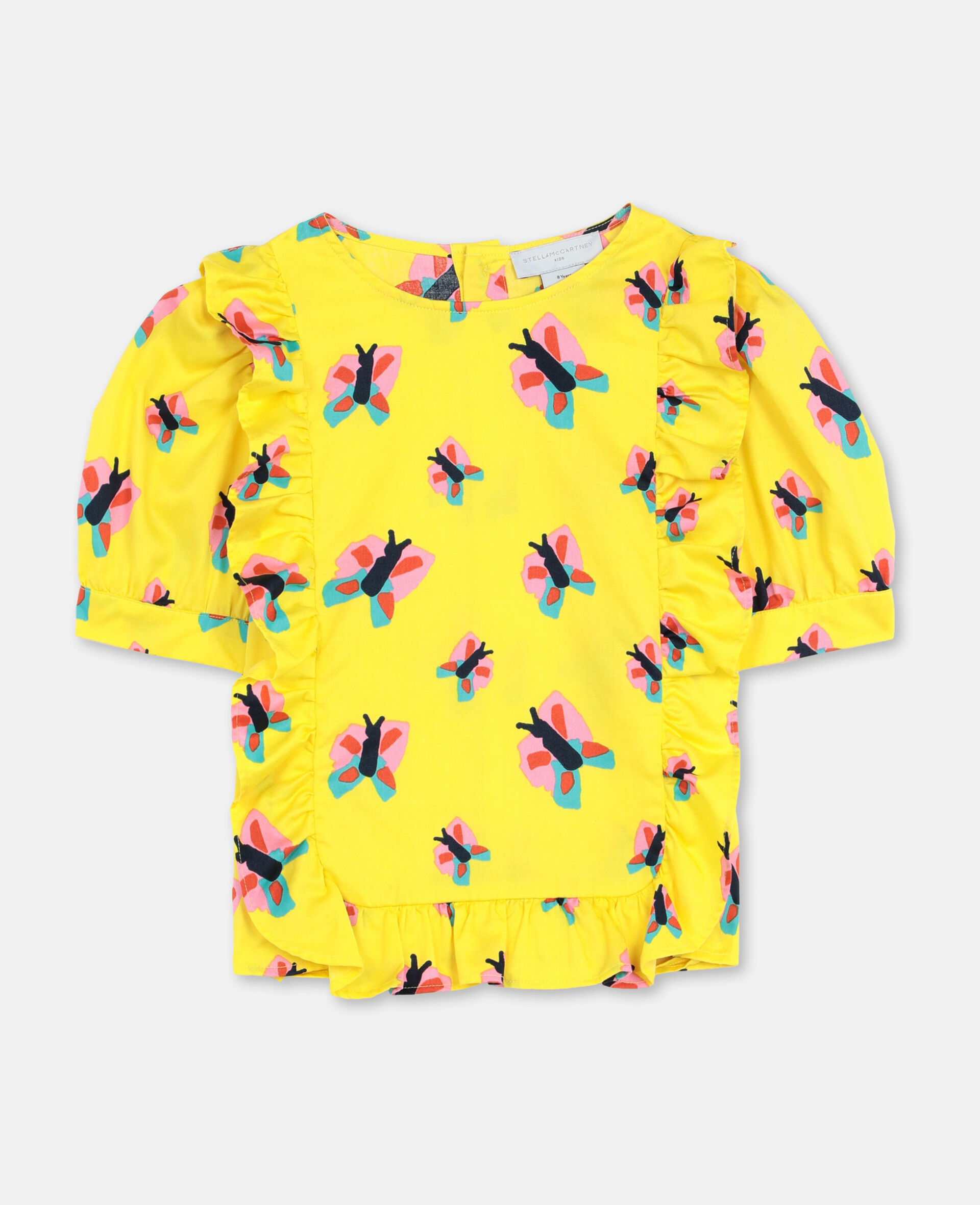 Butterfly Cotton Top-Yellow-large image number 0