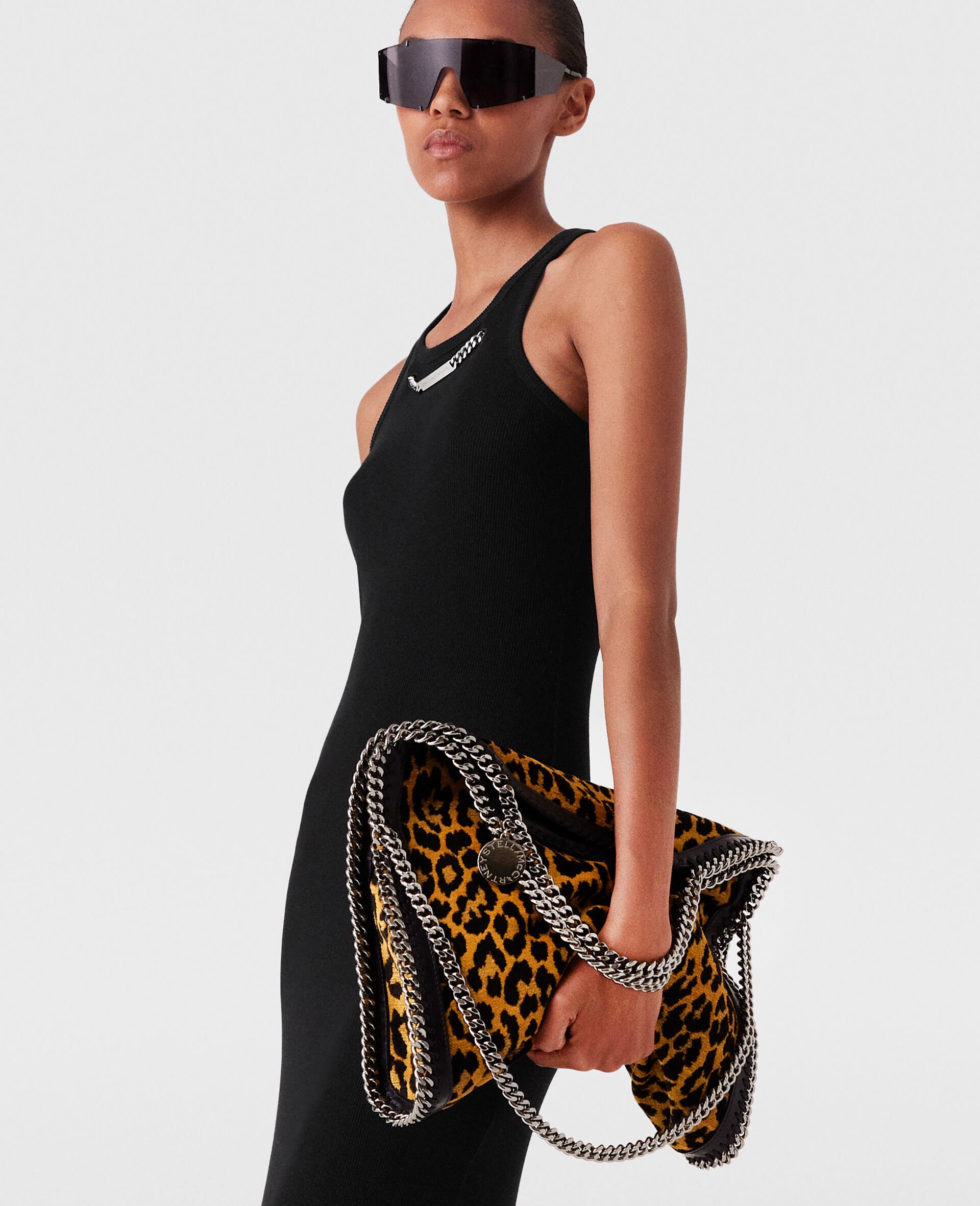 Leopard Falabella Fold-Over Tote Bag-Brown-large image number 1