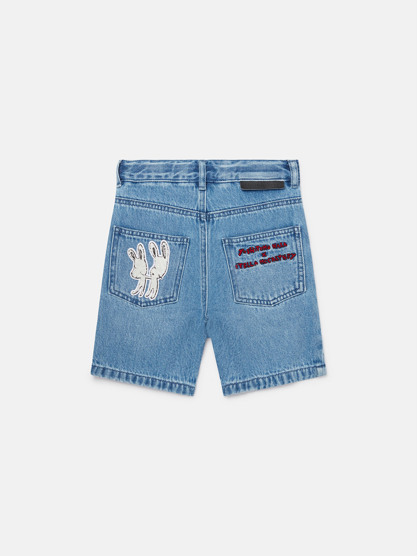 Kids ブルー ロンサムパピー エンブロイダリーデニムショートパンツ | Stella McCartney JP
