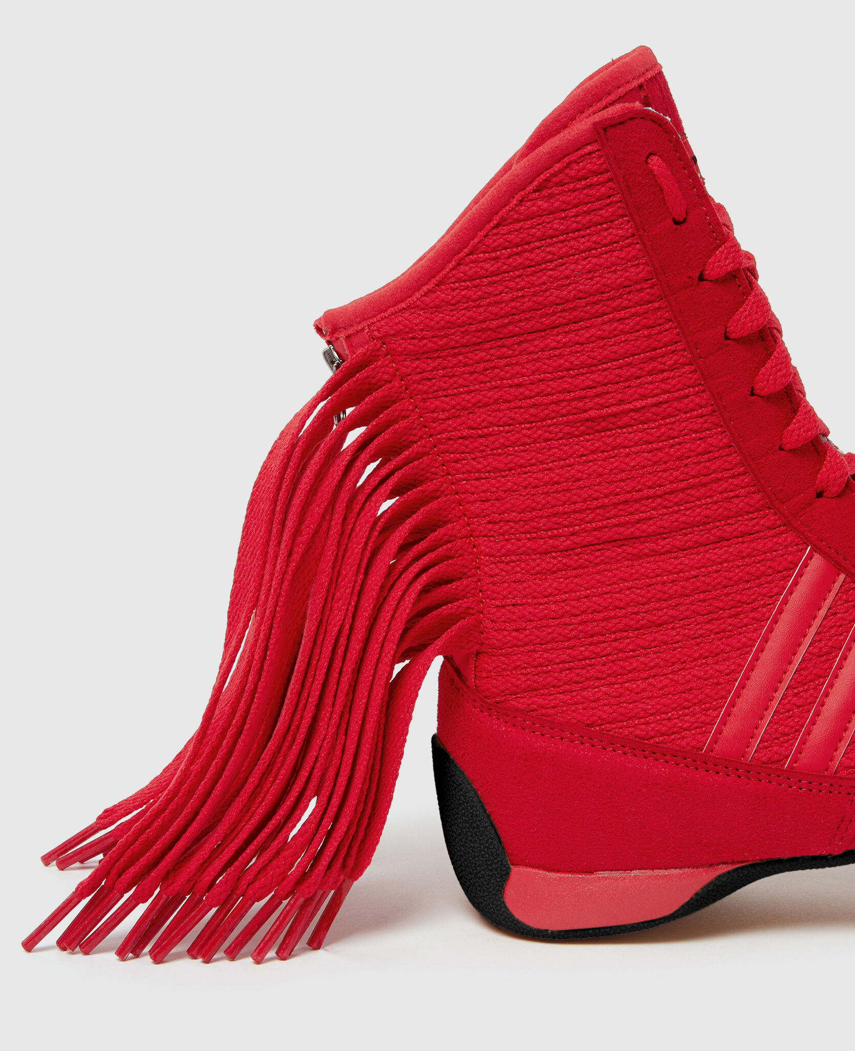 Women Red Rasant Fringe High-Top Trainers | Stella McCartney GB