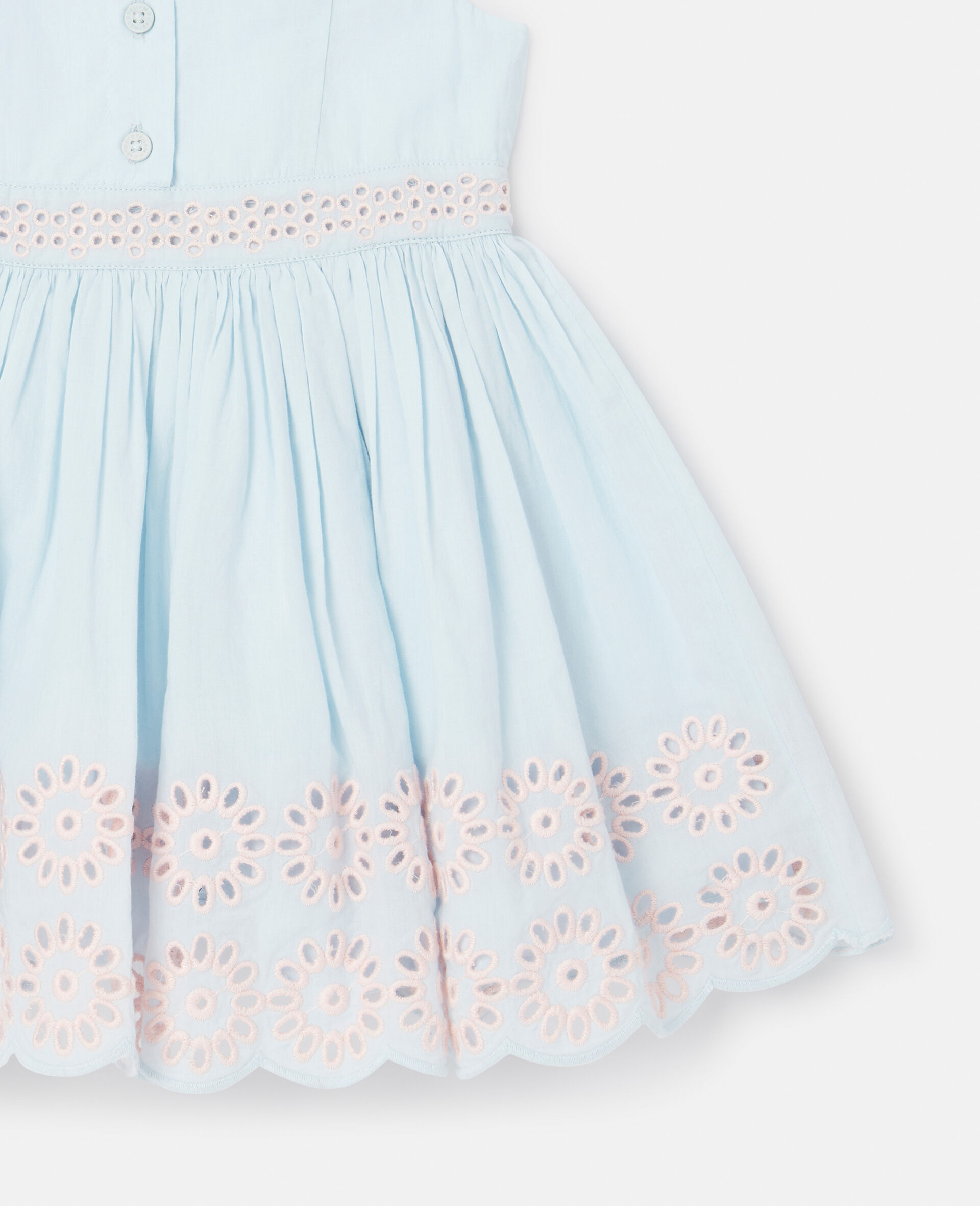 Flower Crochet Dress-Blue-large image number 3