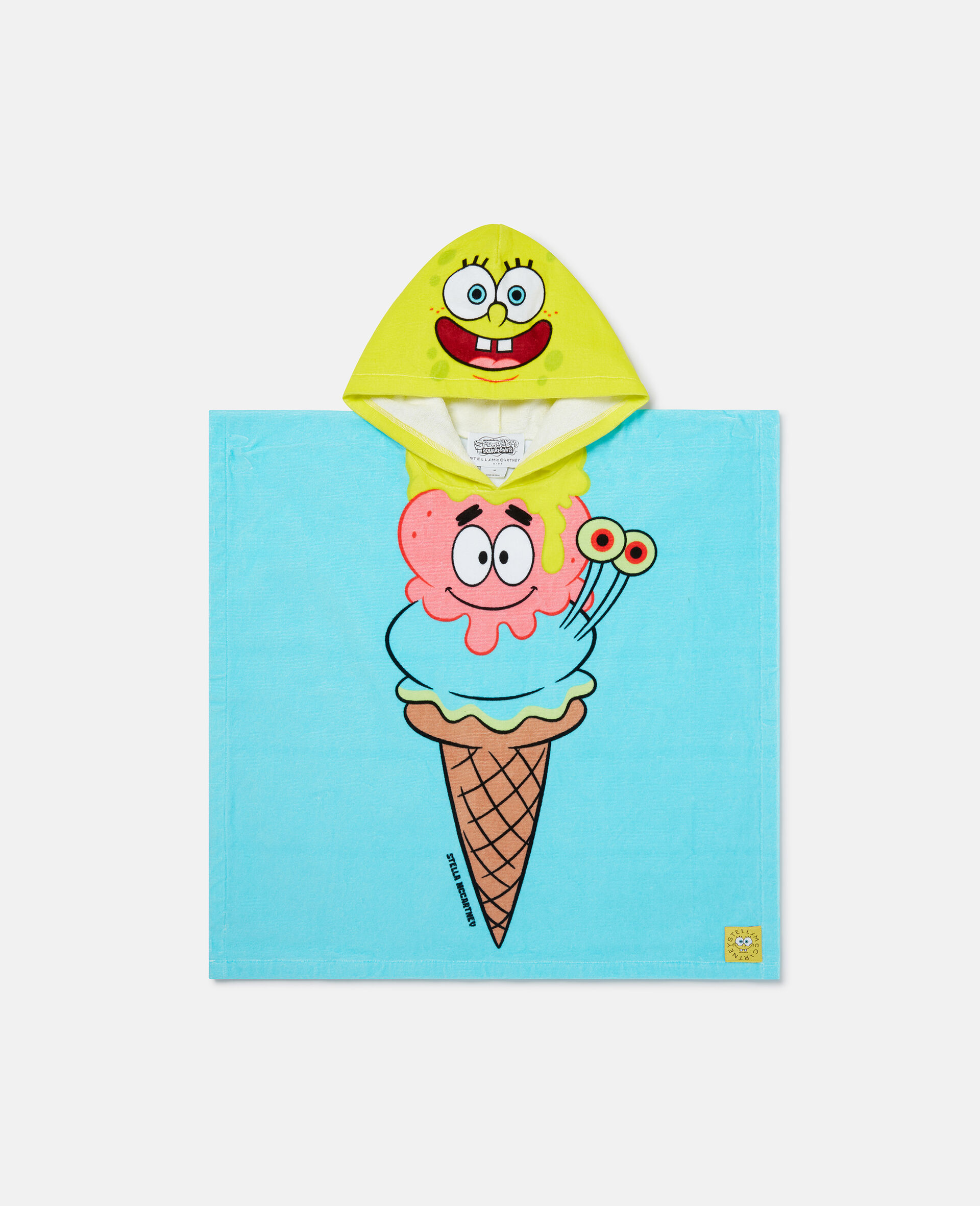 SpongeBob Graphic Towel Dress-Blue-medium