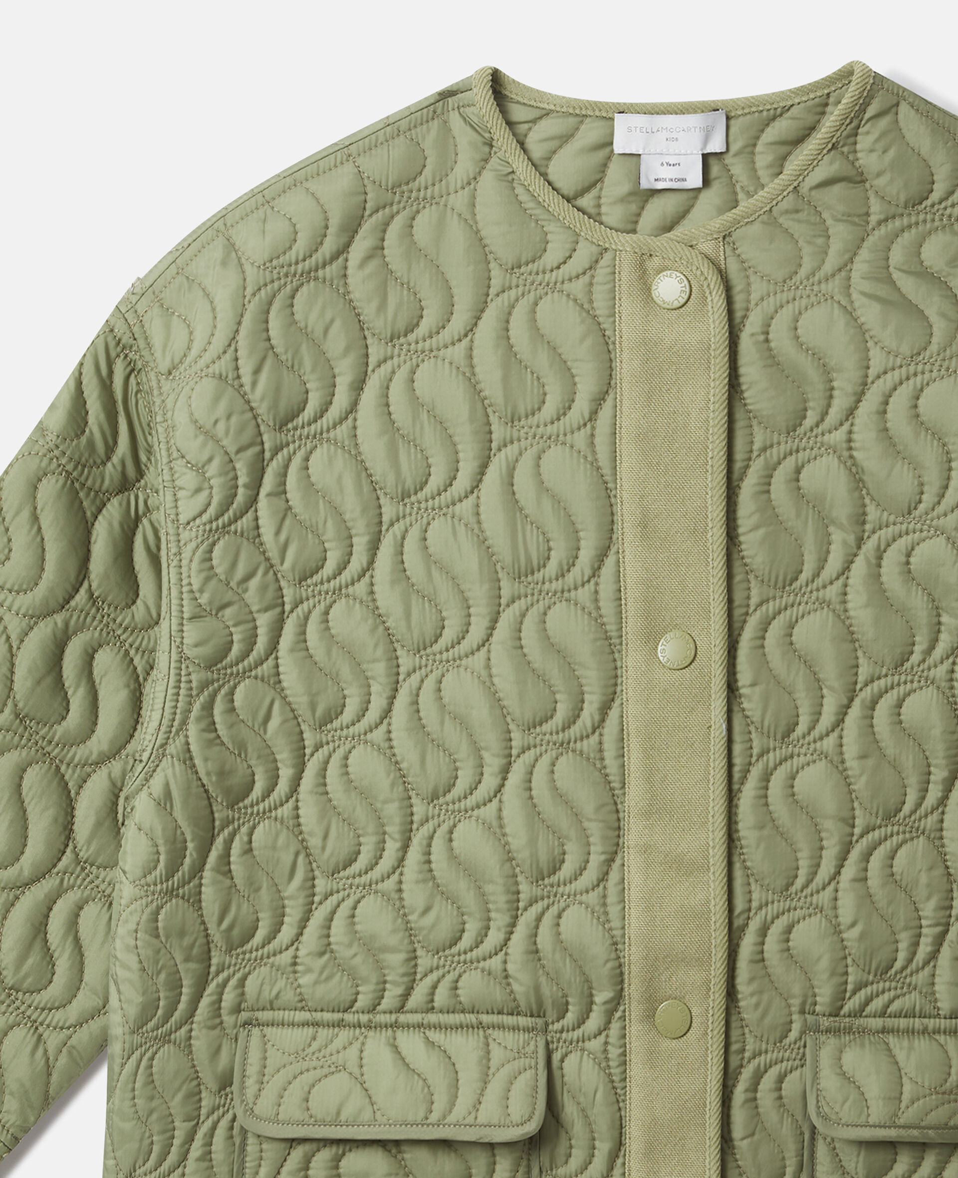Quilted Utility Jacket  -Green-medium