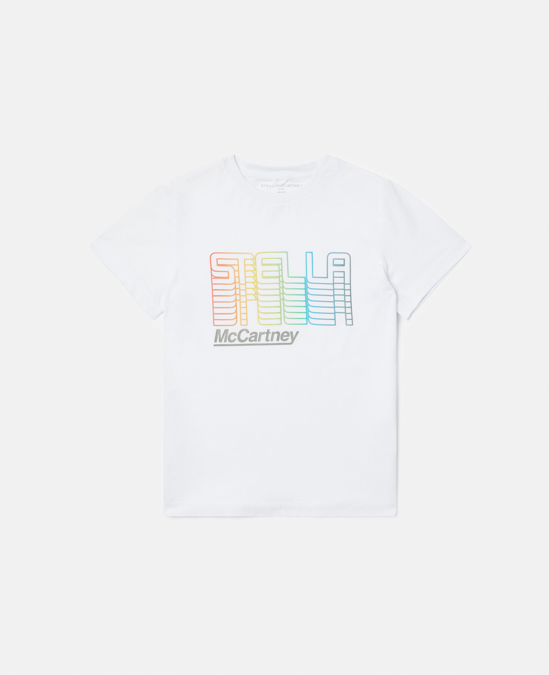 Rainbow Stella Logo Active T-Shirt-White-large image number 0