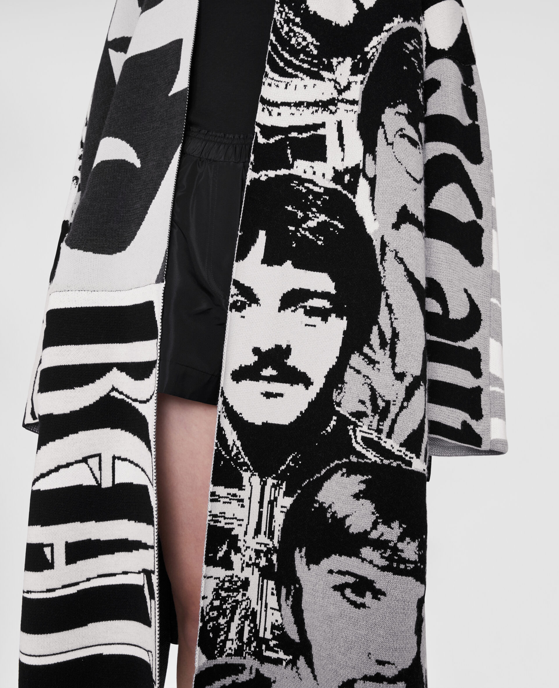 Get Back Paneled Knit Coat-Multicolour-large image number 3