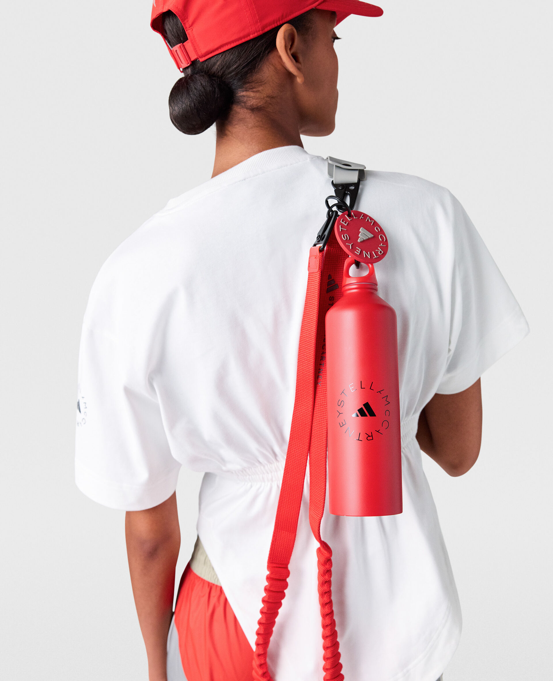 Logo Steel Water Bottle-Red-model