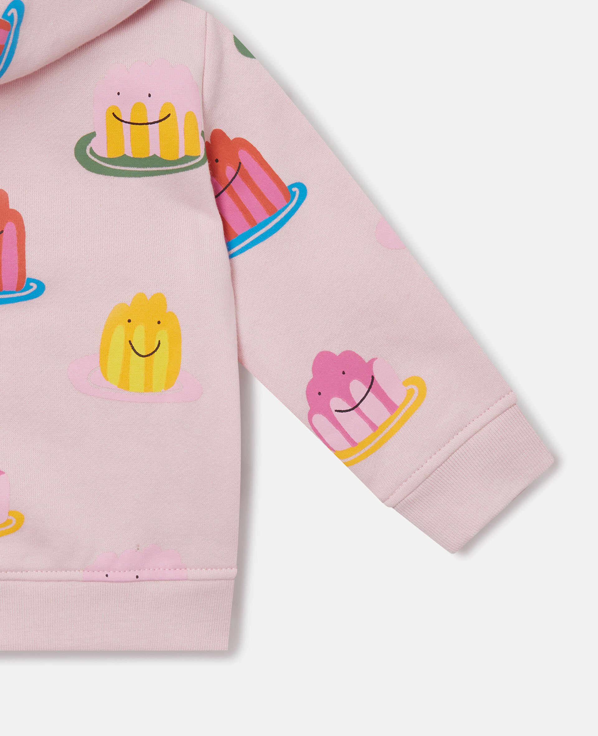 Jelly Print Full-Zipper Hoodie-Pink-large image number 3