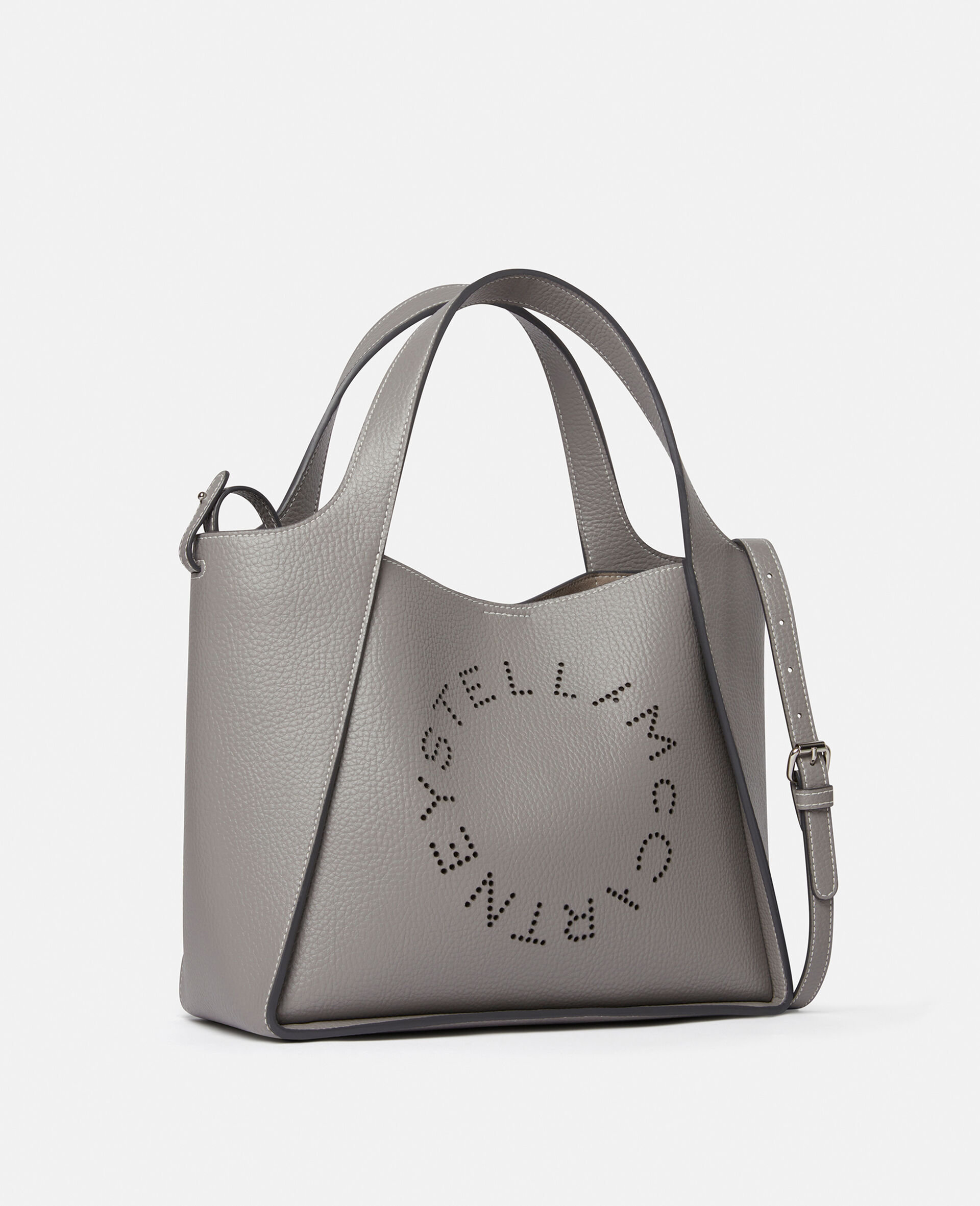 Stella Logo Grainy Alter Mat Crossbody Bag-Grey-large image number 2