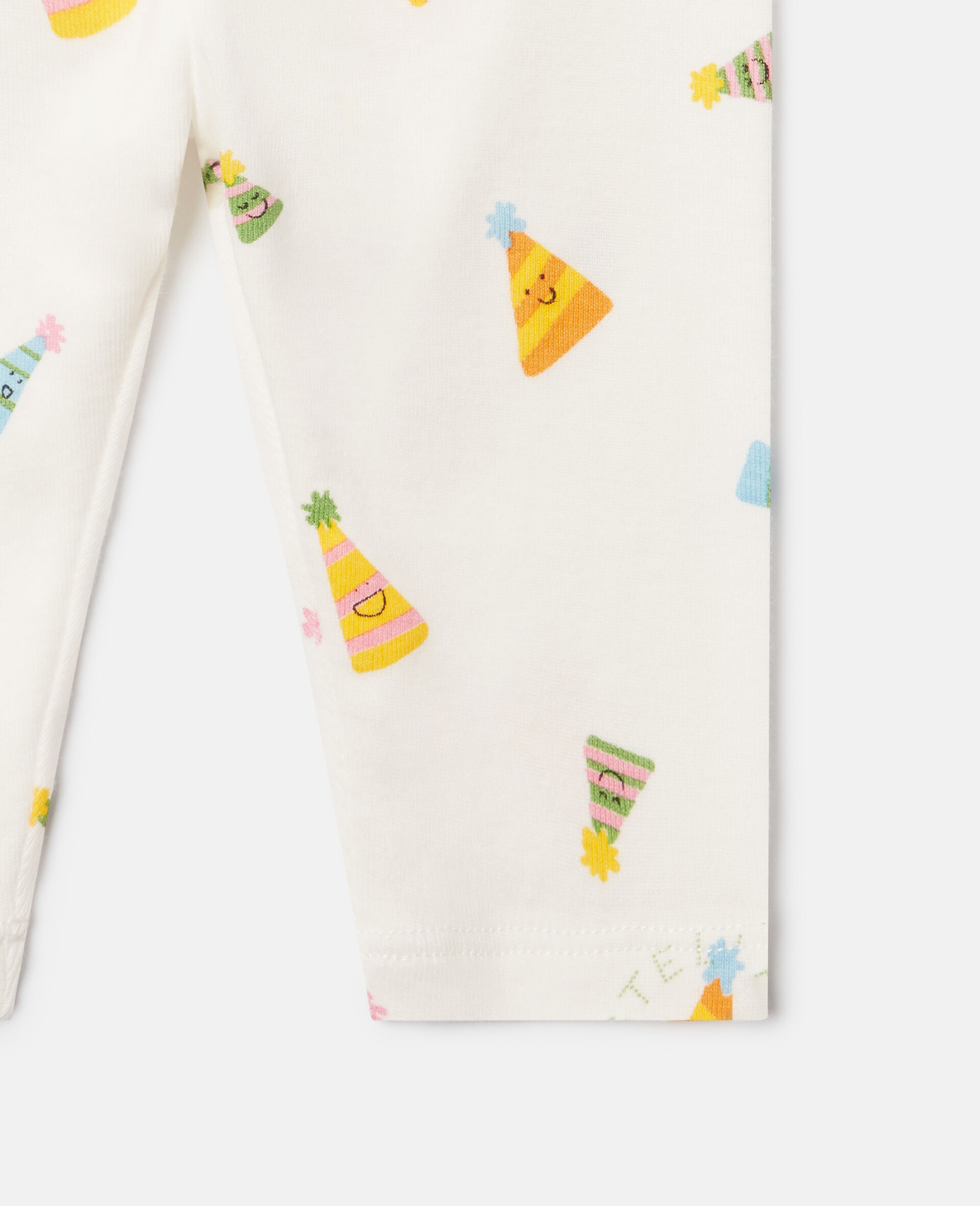 Party Hat Print Leggings-White-large image number 3