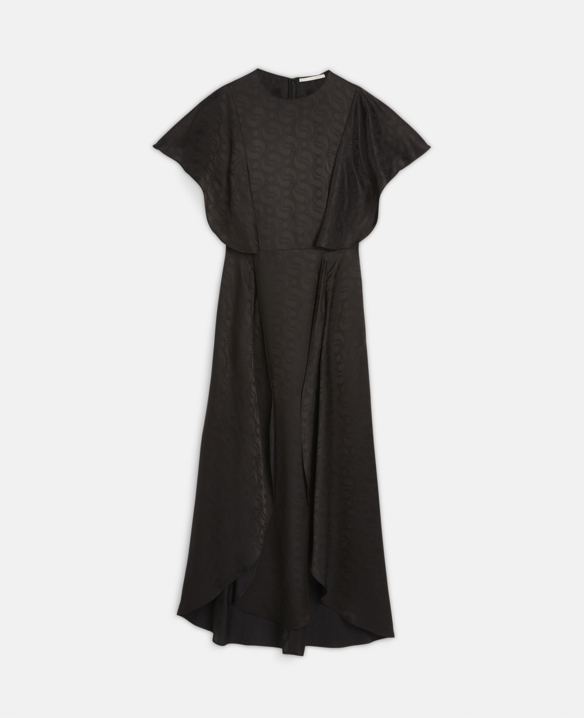 S-Wave Jacquard Maxi Dress-Black-large image number 0