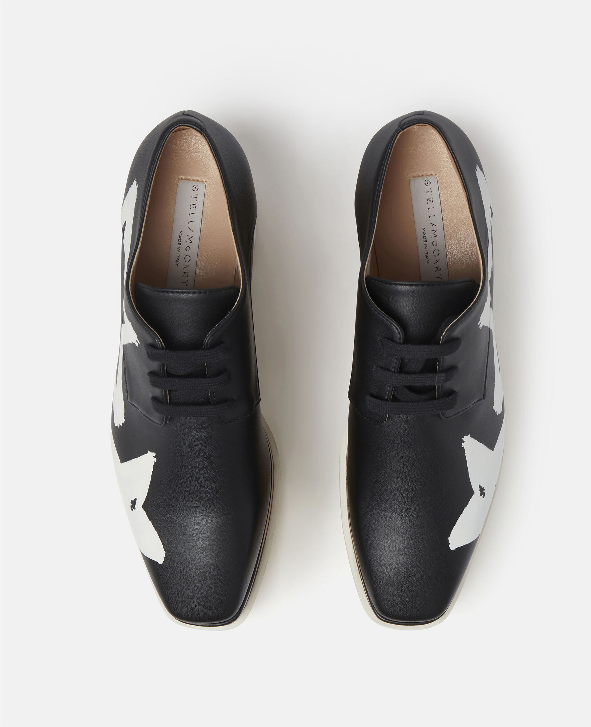 Chaussures compensees Elyse avec etoiles peintes-Noir-large image number 3