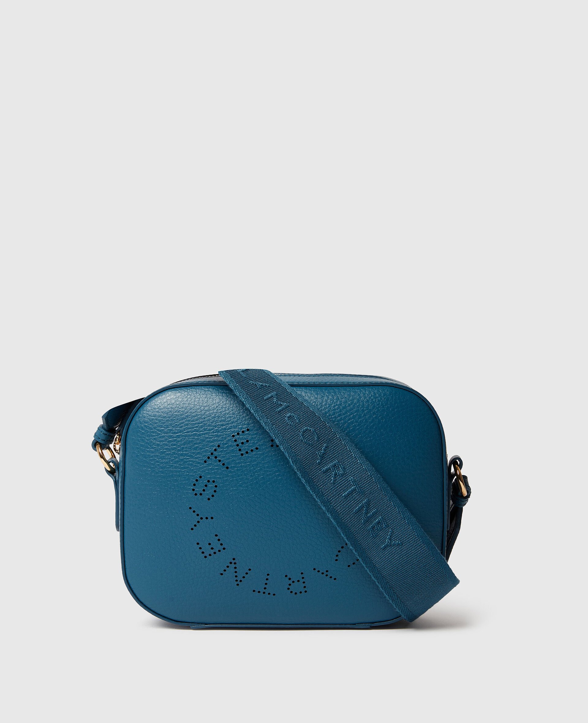 Kameratasche mit Logo-Blau-medium