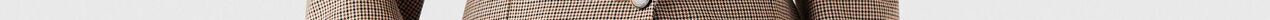 Oversized Houndstooth Single-Breasted Blazer-Brown-medium