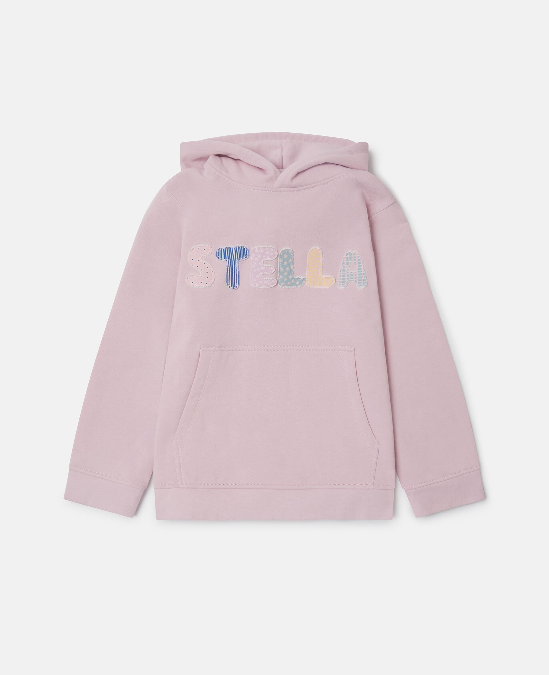 Logo Graphic Embroidered Hoodie-Purple-medium