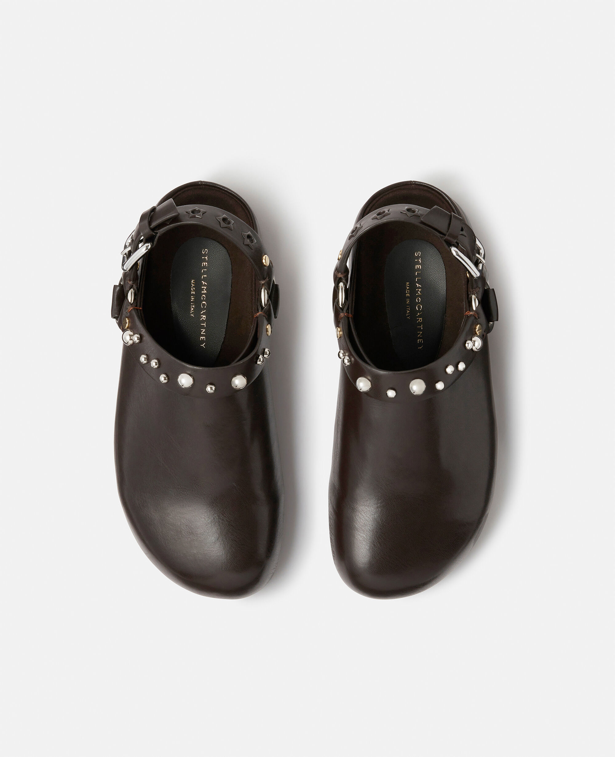 Stella McCartney エリーズ スタッズ フェイクレザー クロッグ Women コーヒーブラウン エリス スタッズ クロッグ | Stella
